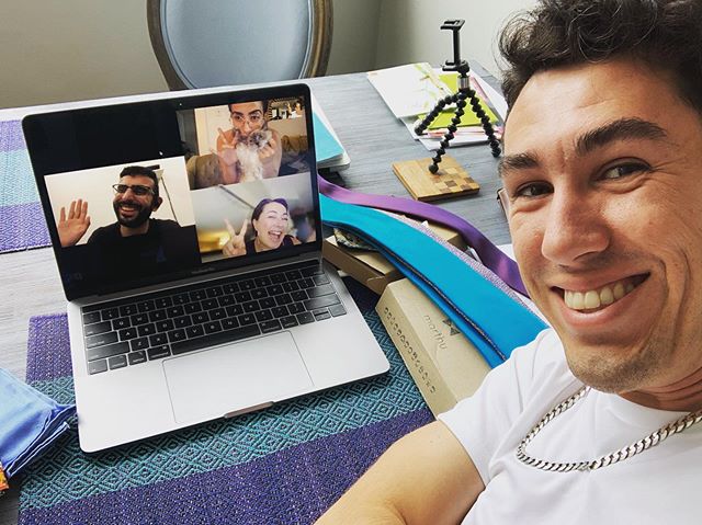 Behind the scenes for a Sunday afternoon Skype with stylist Liz Parker. Working hard to get ready for the fall!
.
.
#photoshoot #ladom #ladomensemble #style #band #worldmusic #sundayafternoon #bandmeeting @michael_accordionist @hamidip @bethleora @ad
