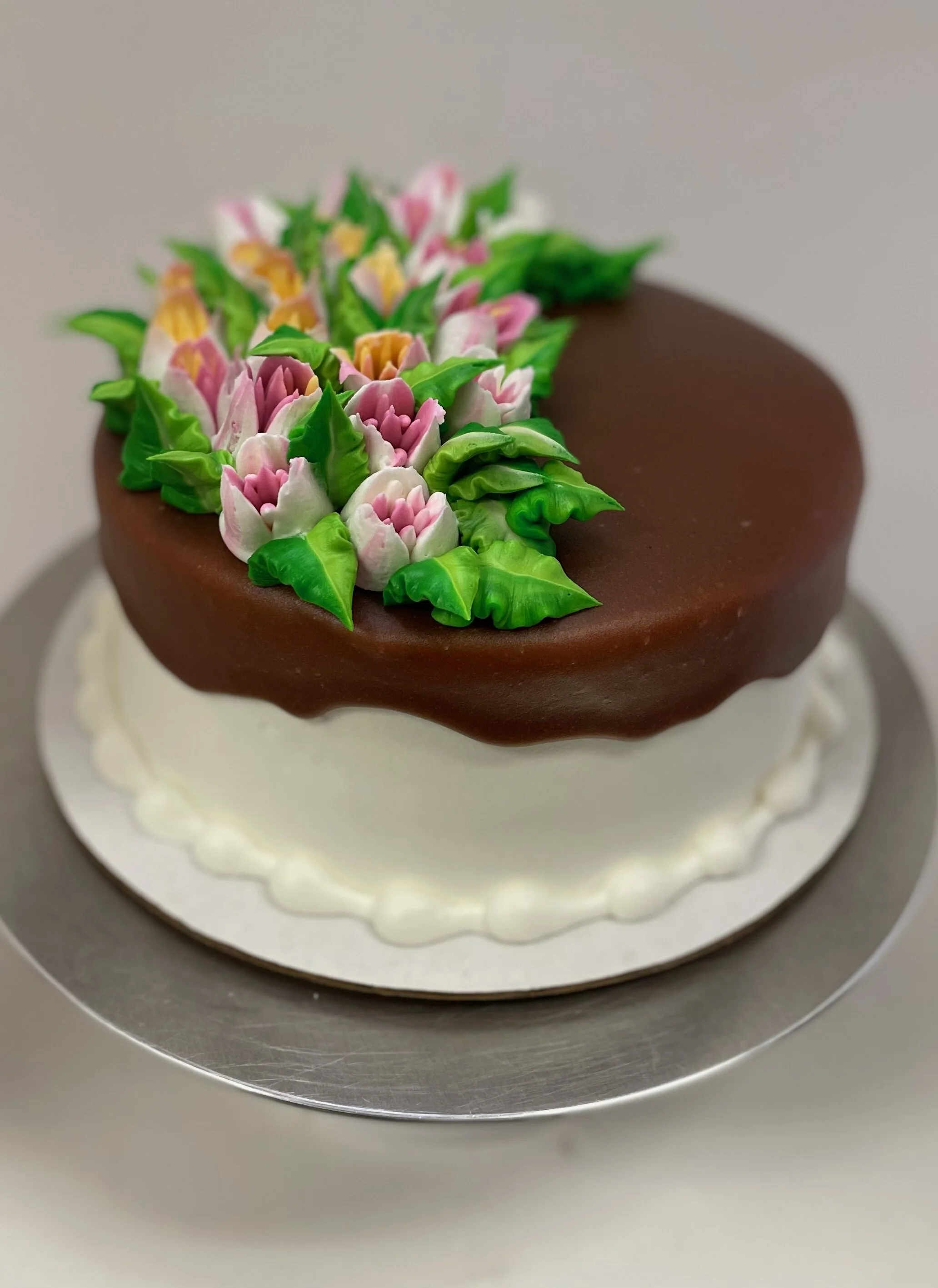 Choc Drip with Flowers