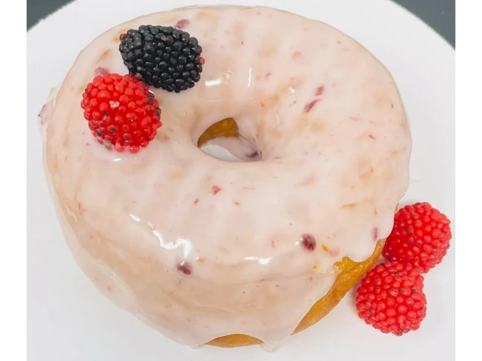 Raspberry Glazed Donut