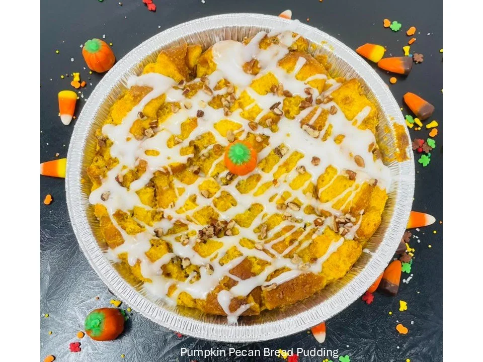 Pumpkin Pecan Bread Pudding