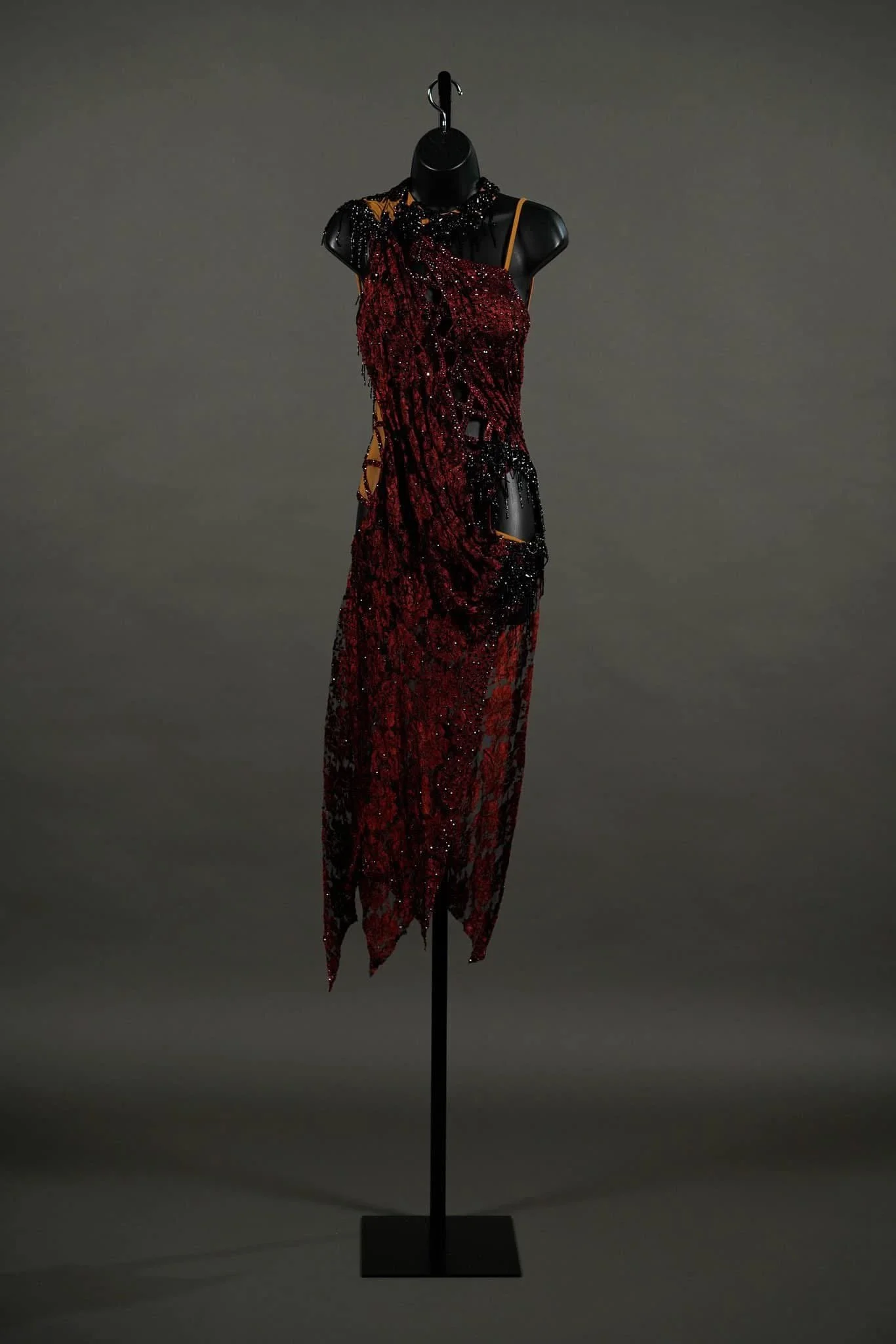 Dark Red Lace and Black Lace Latin