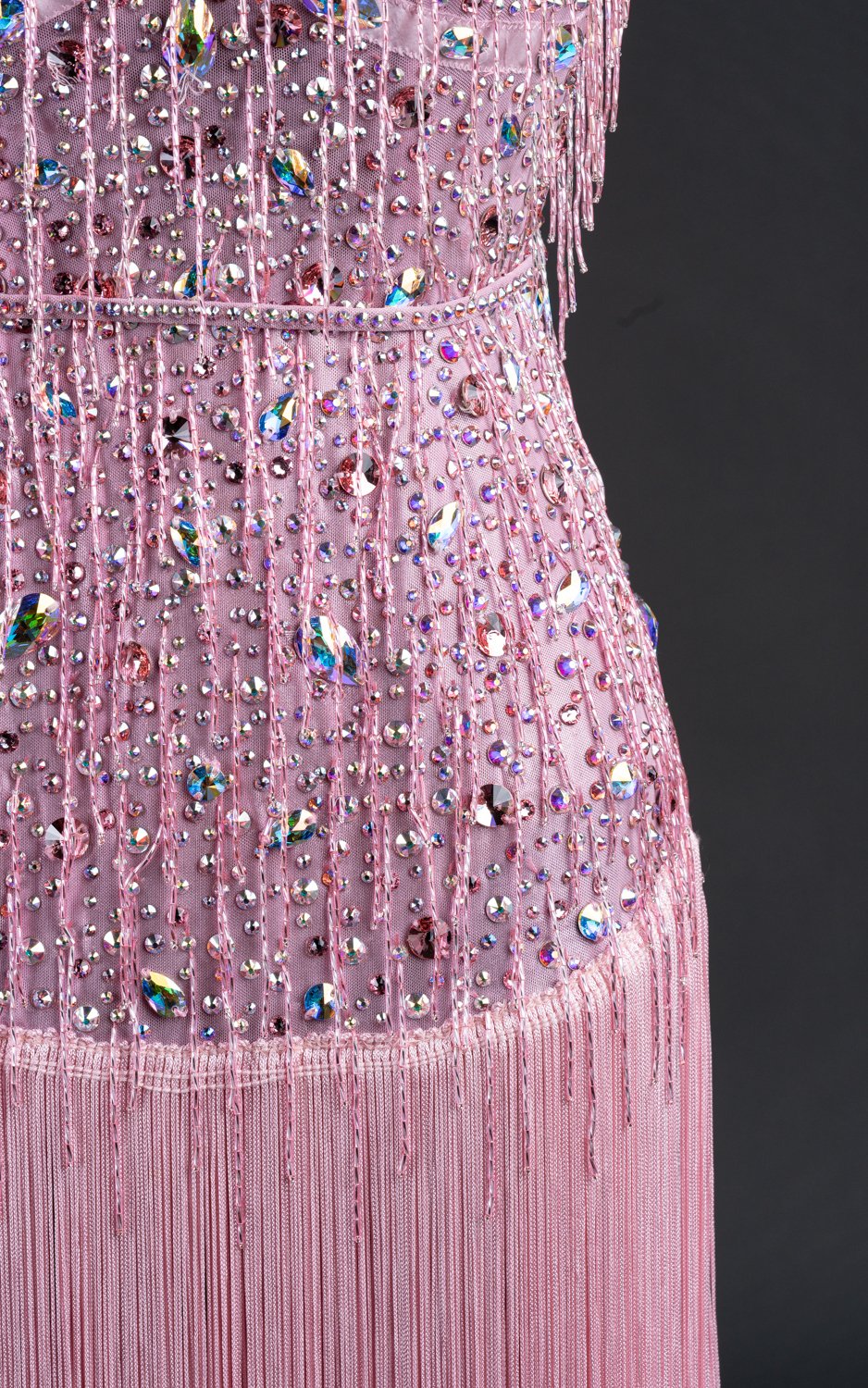 Light Pink US Latin with Fringe Skirt — DORÉ DESIGNS