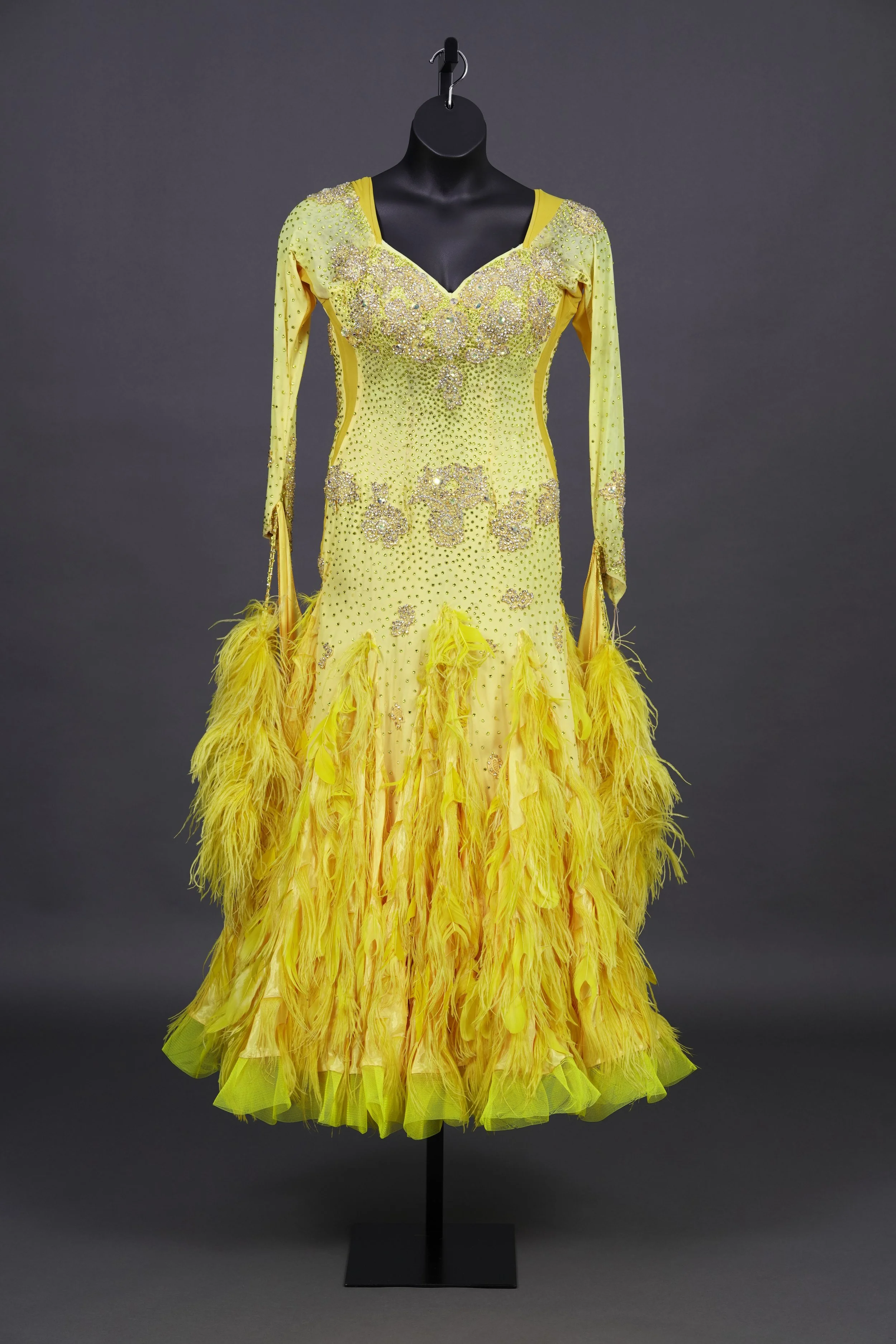 Yellow Standard with Feathers