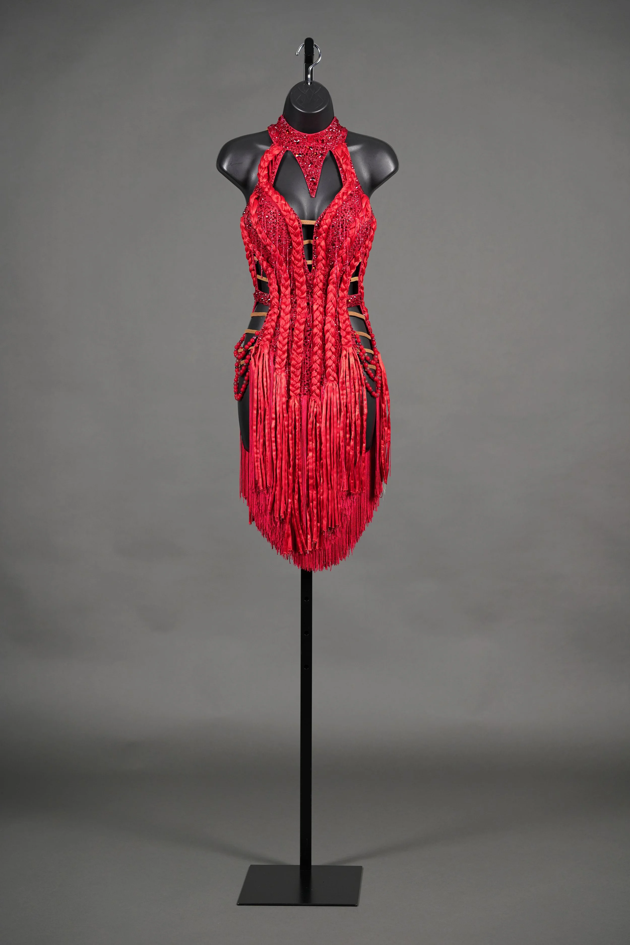 Red Braided Latin with Fringe