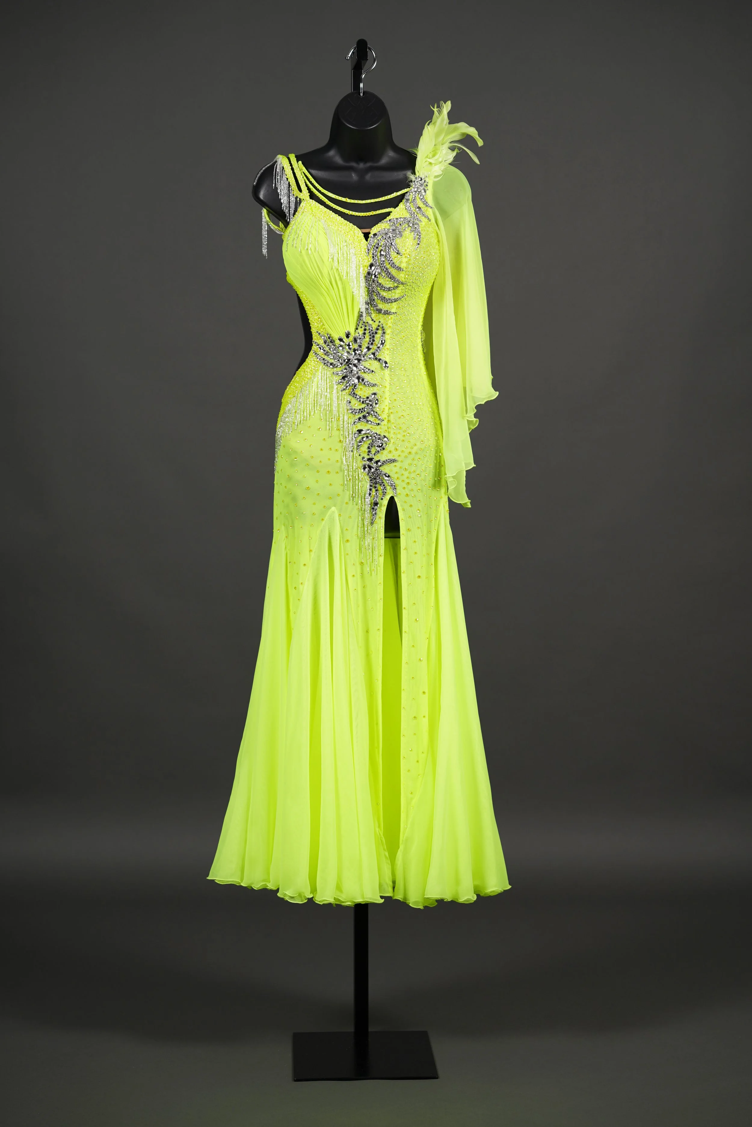 Lime Smooth with Silver Appliqués