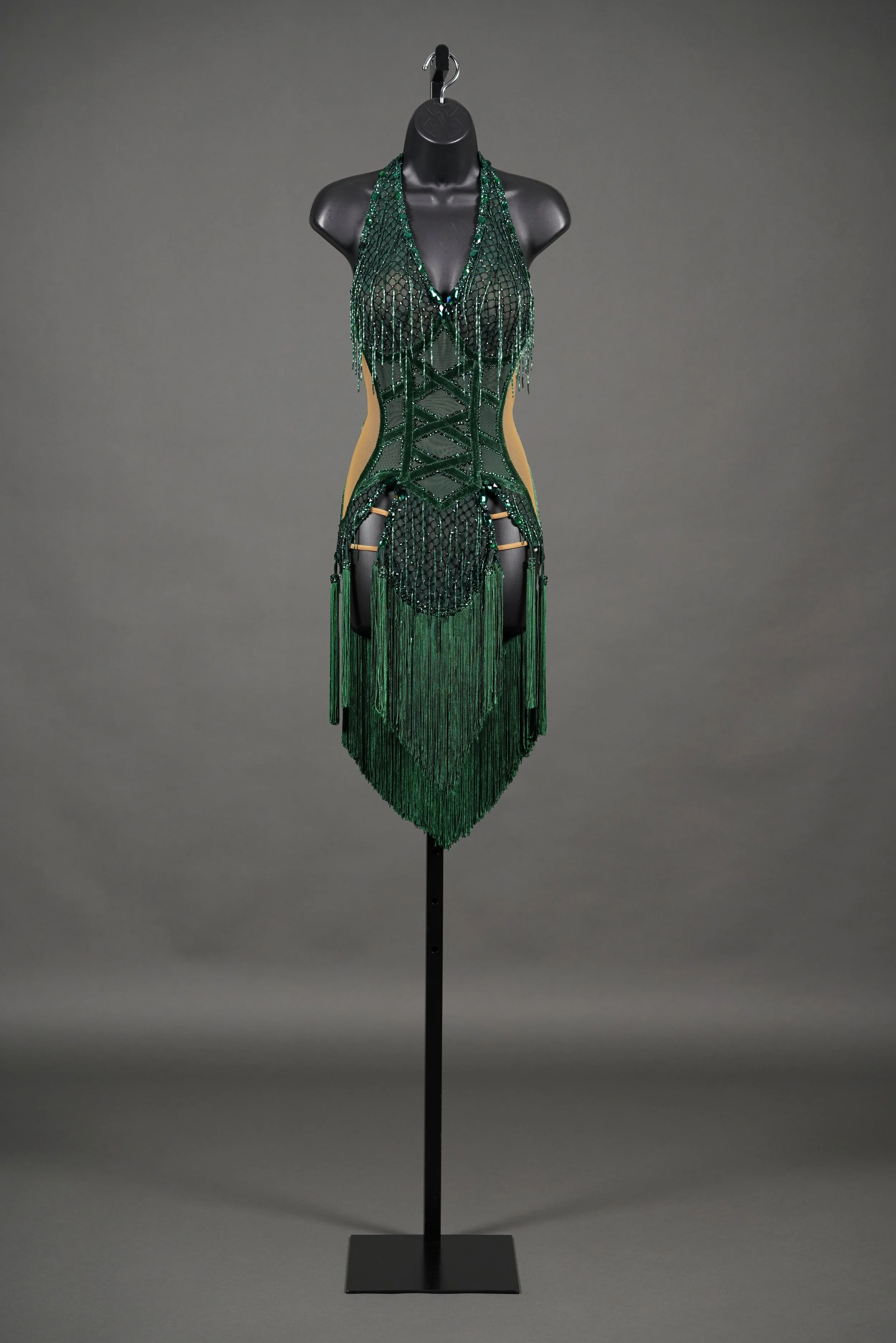 Forest Green Fishnet Latin