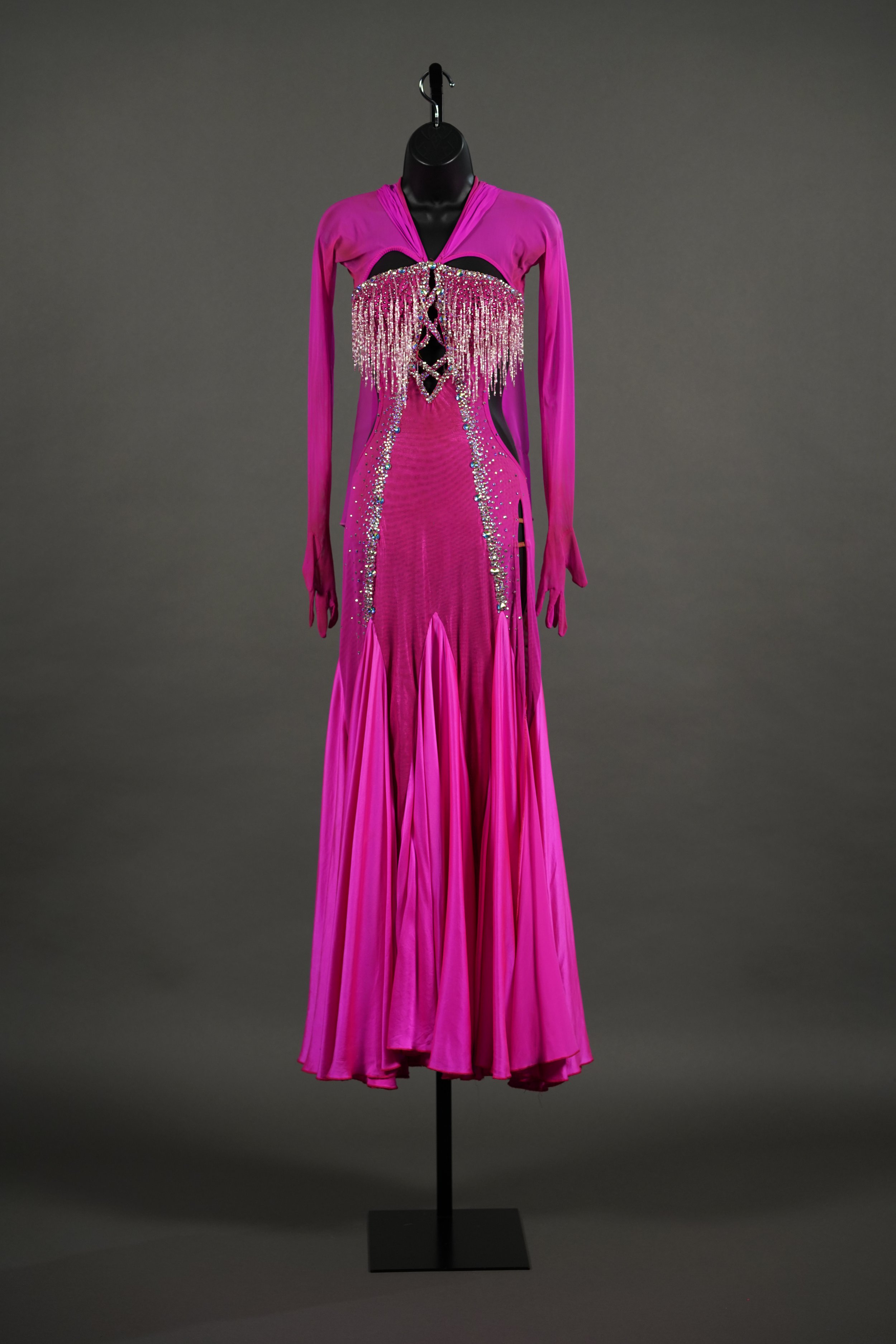 Pink Draped Smooth with Beaded Fringe