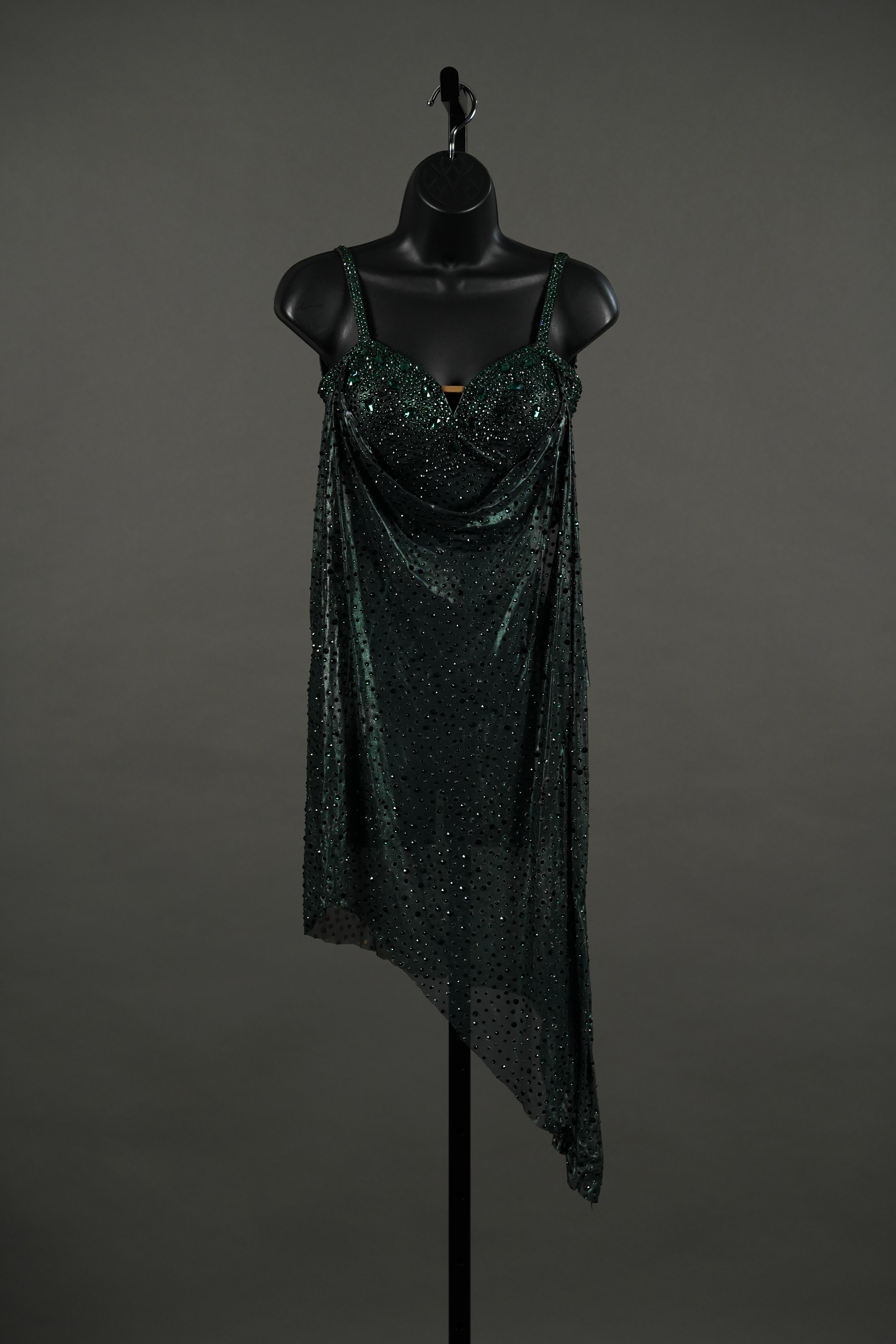 Dark Green Ultrasheen Drape Latin