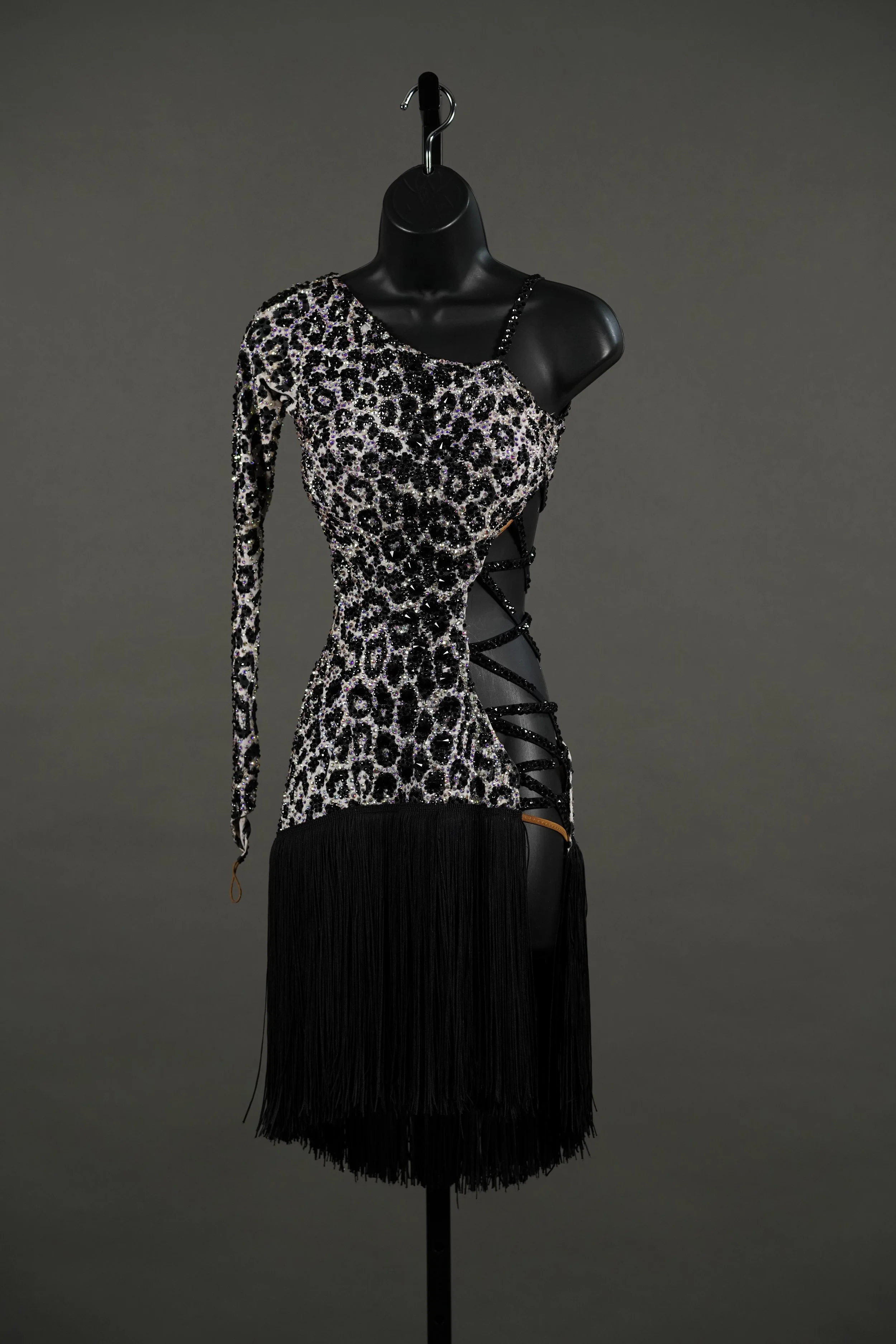 Snow Leopard Latin with Fringe