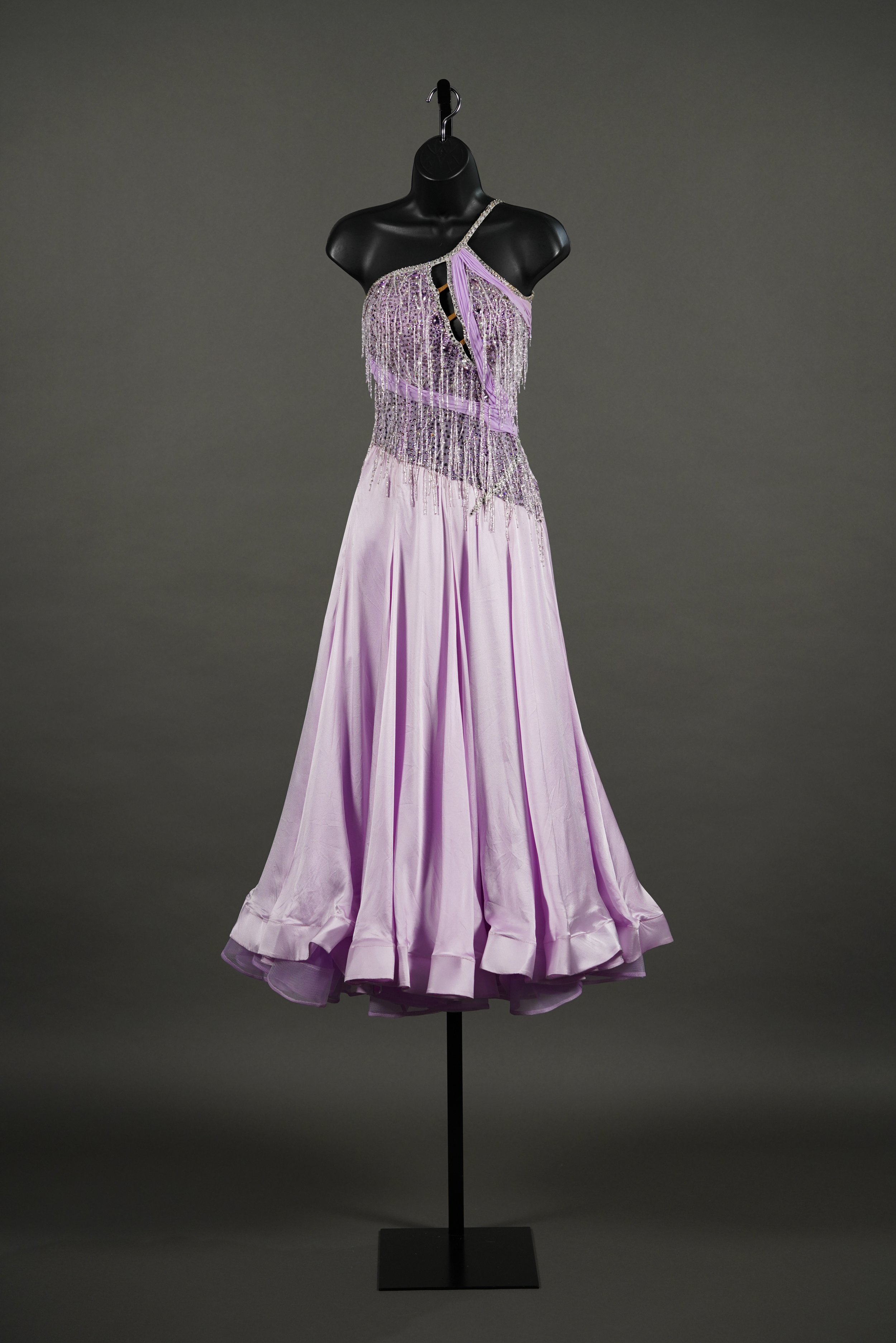 Lavender and Silver Standard with Beaded Fringe
