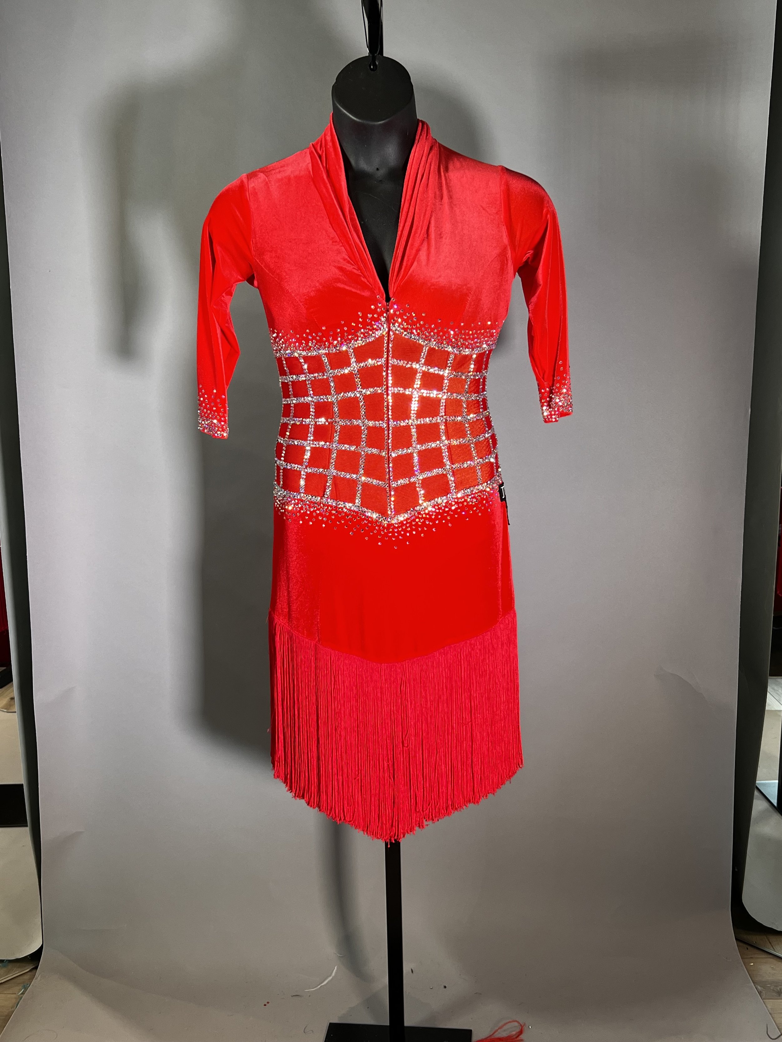 Red Jordy Rhythm with Corset Stoning