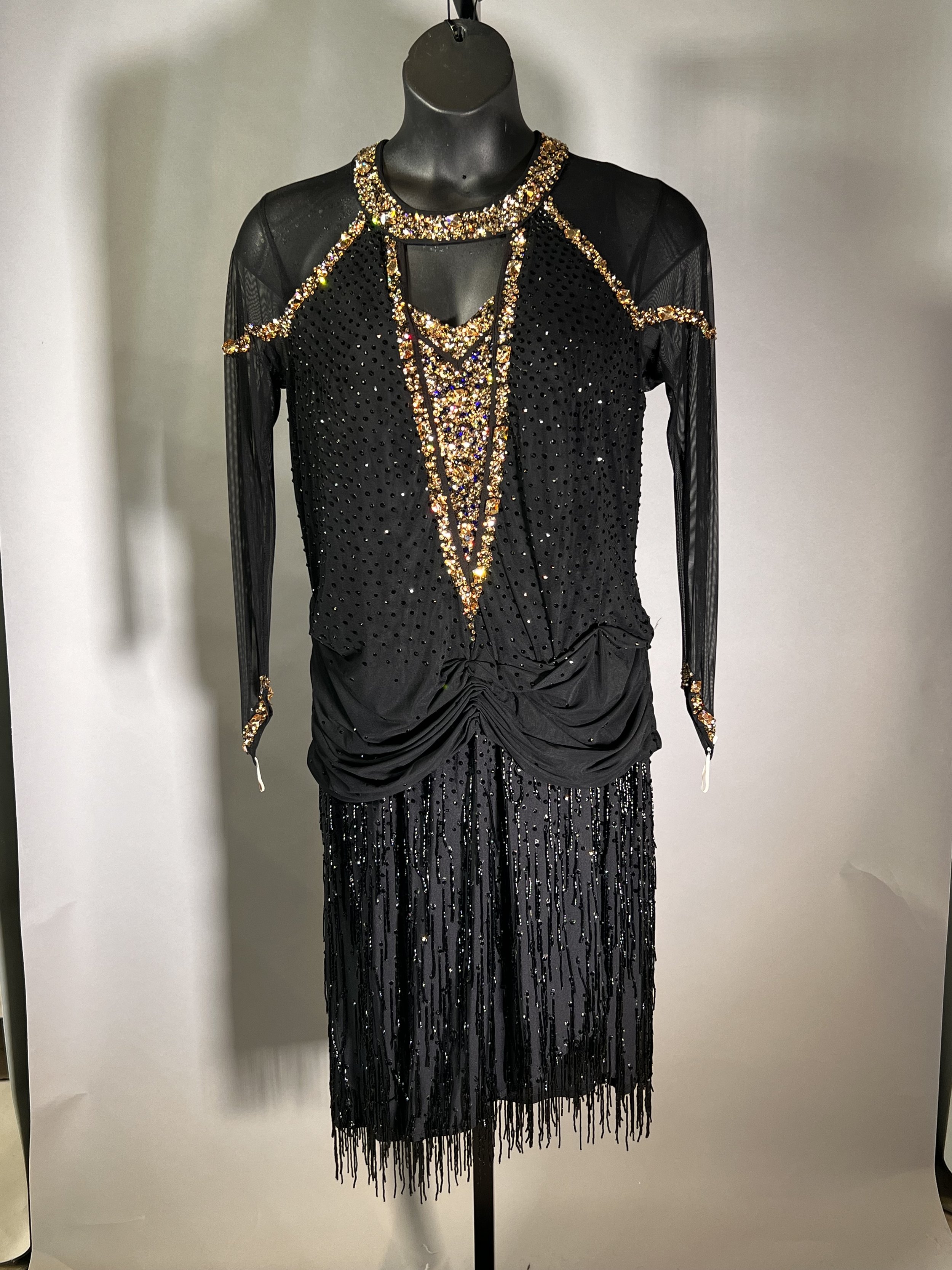 Black Latin with Stoned Snake Design