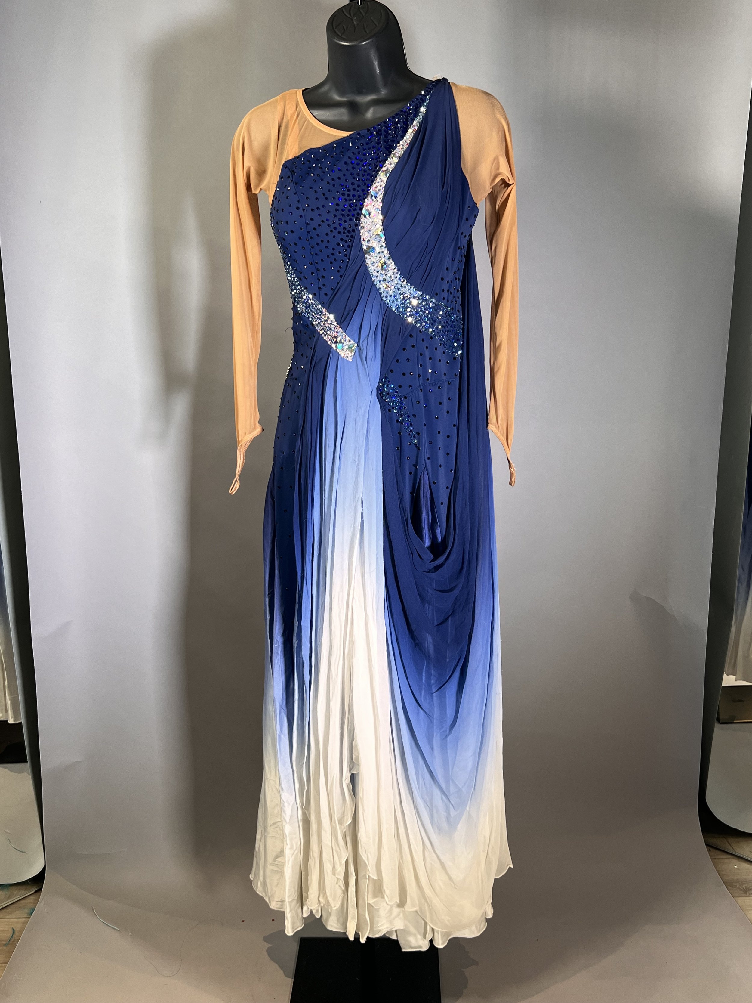 Dress for Dance Blue to White Ombré Smooth