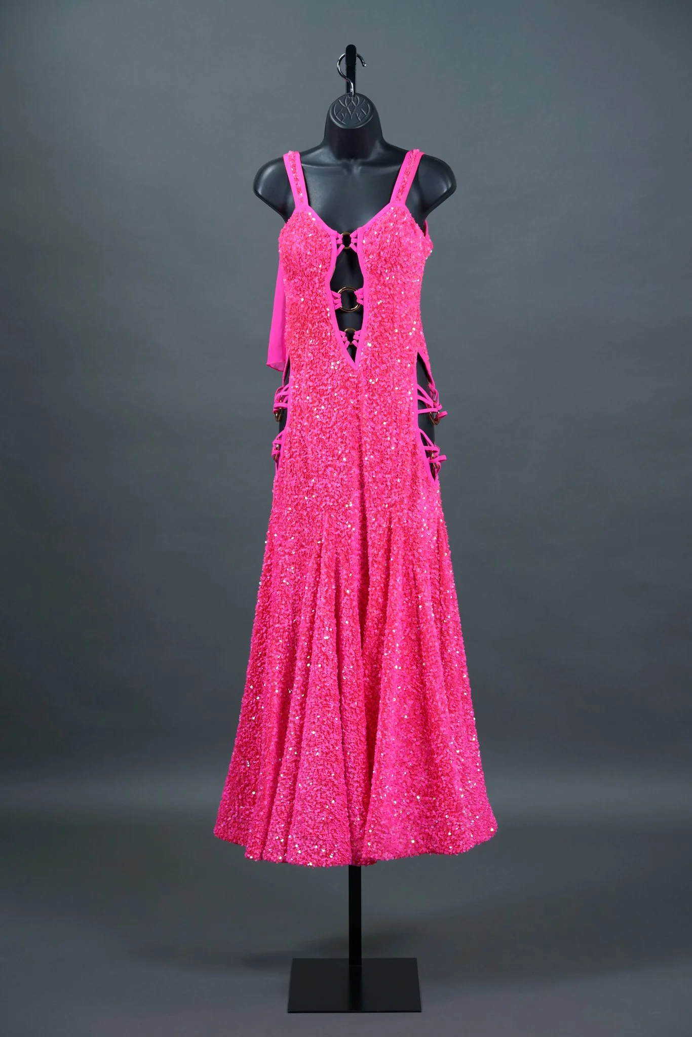 Hot Pink with Sequin Velvet Smooth