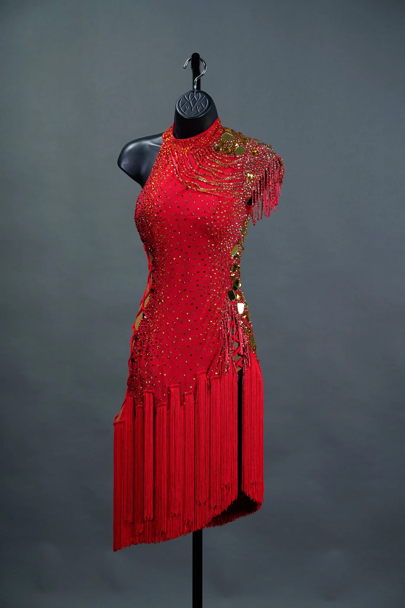 Red Laced Fringe Latin