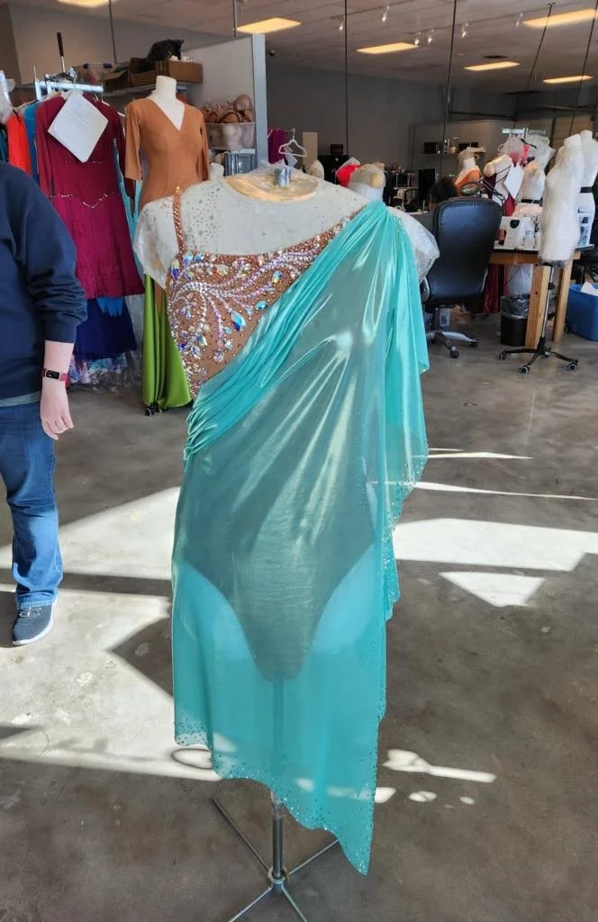 Nude and Mint Draped Latin
