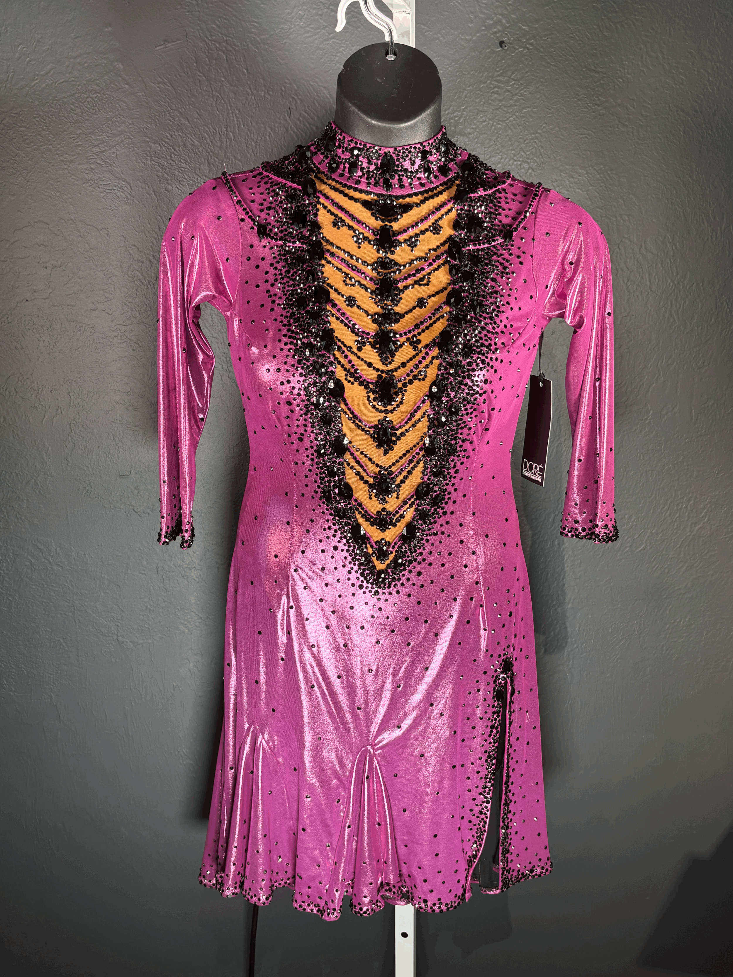 Magenta over Black Metallic Latin