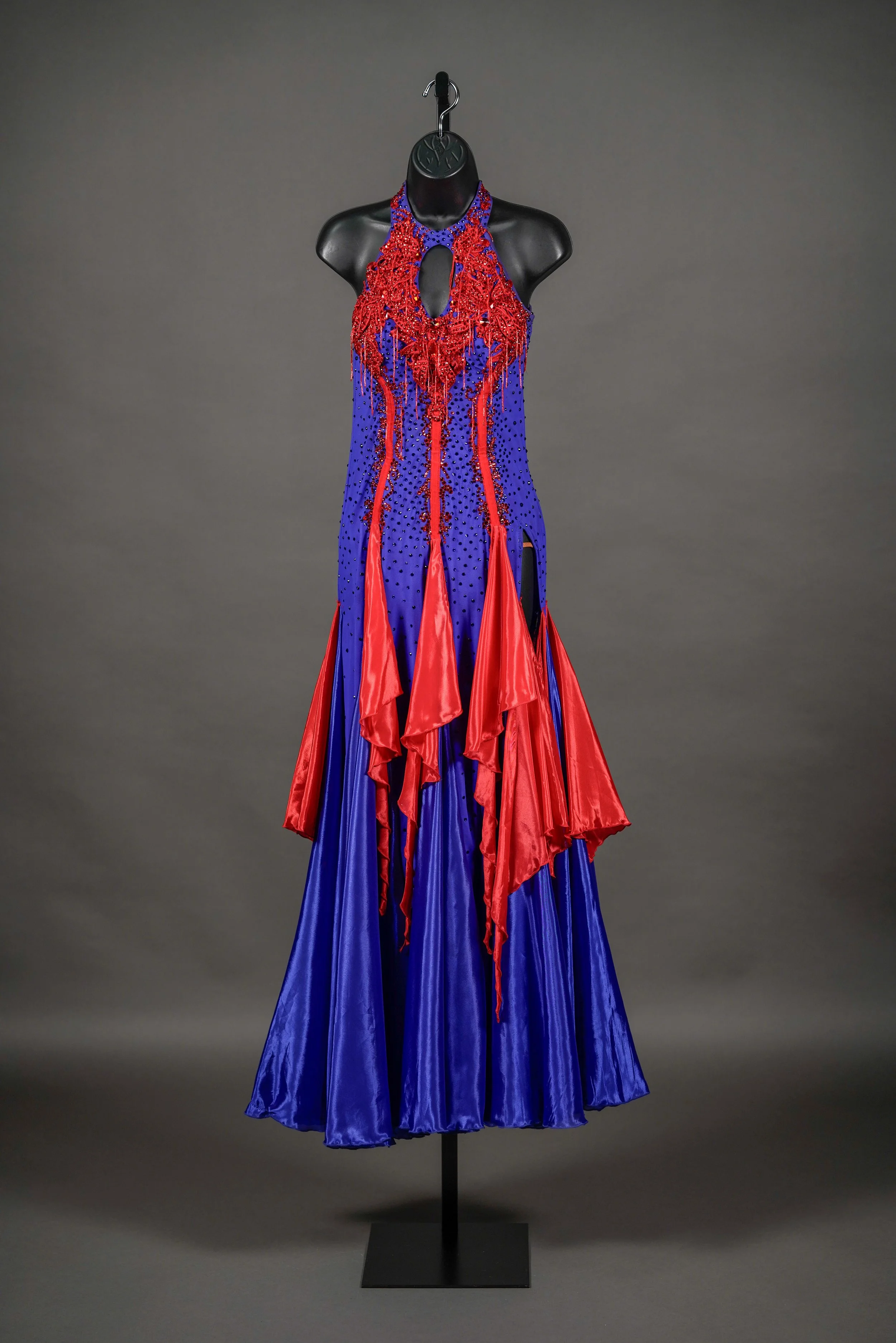 Blueberry with Red Velvet Trim and Lace Smooth