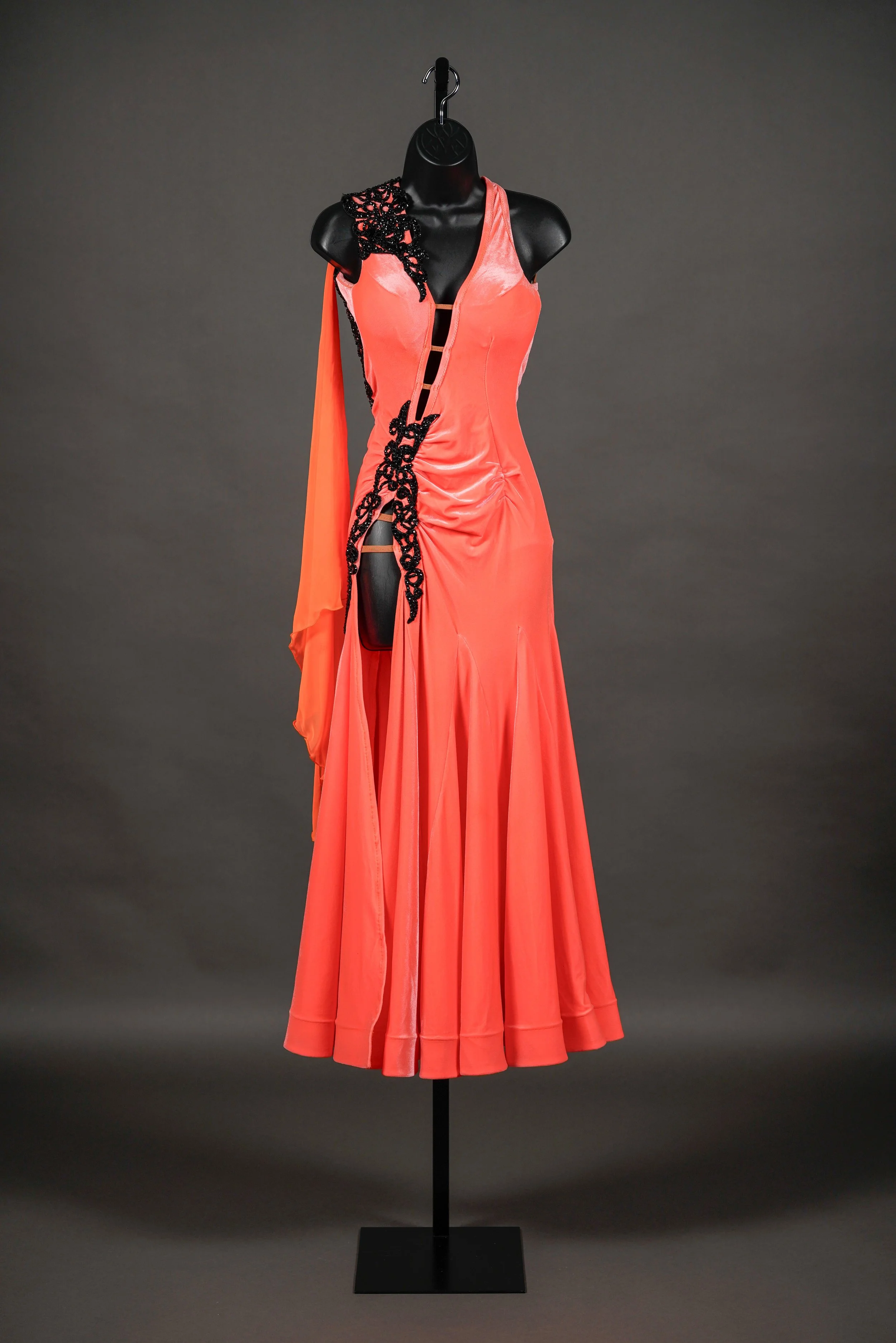 Orange Velvet with Black Lace Smooth