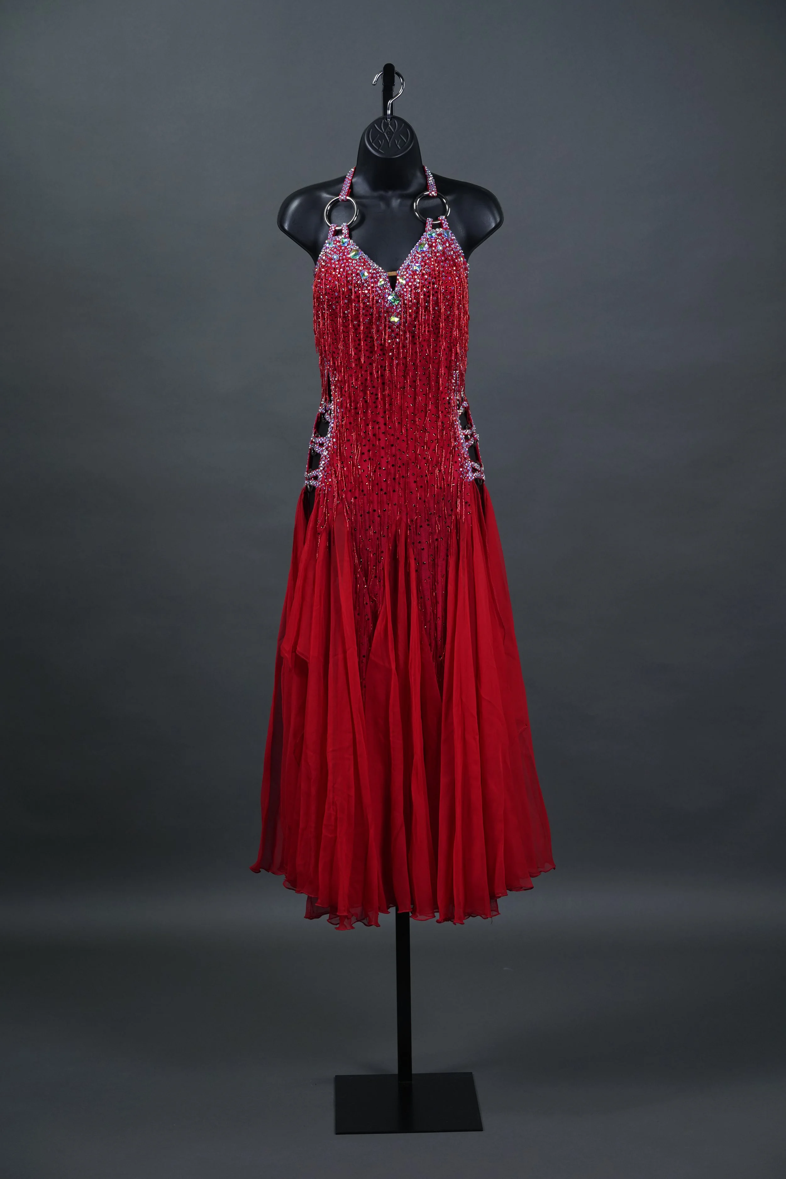 Red Smooth with Beaded Fringe