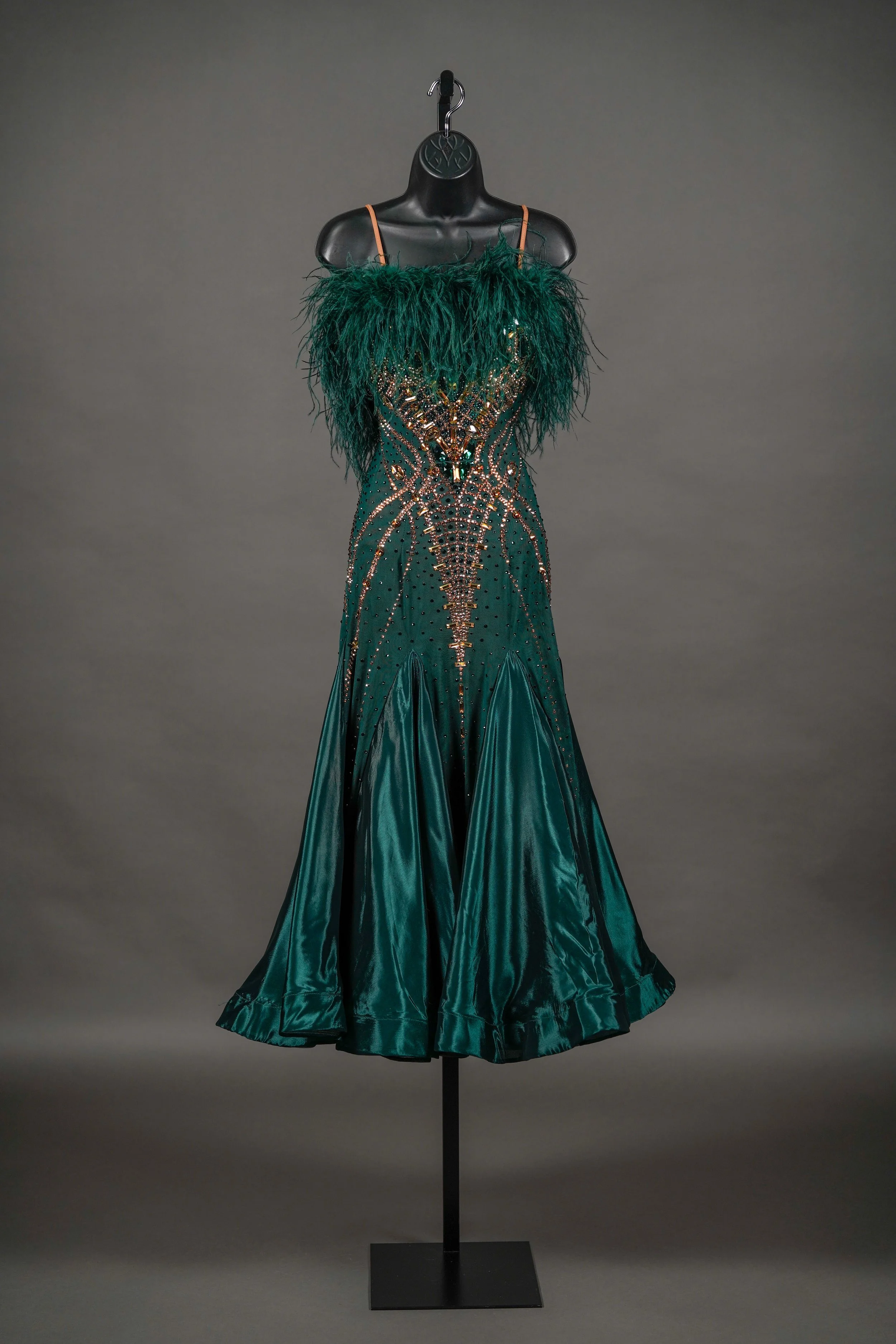 Forest Green Standard with Feather Top