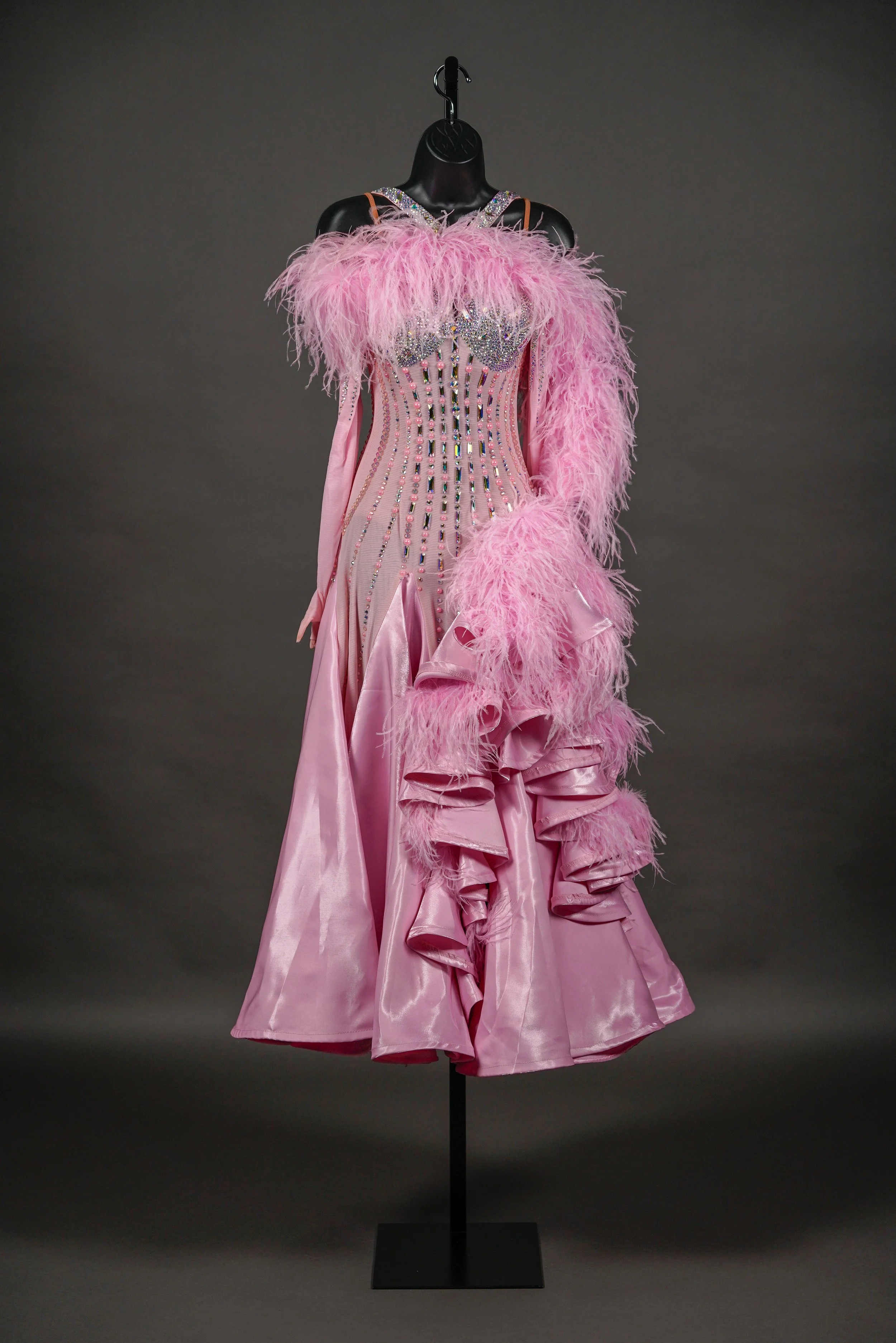 Pink Crystal Watershine Standard with Boas