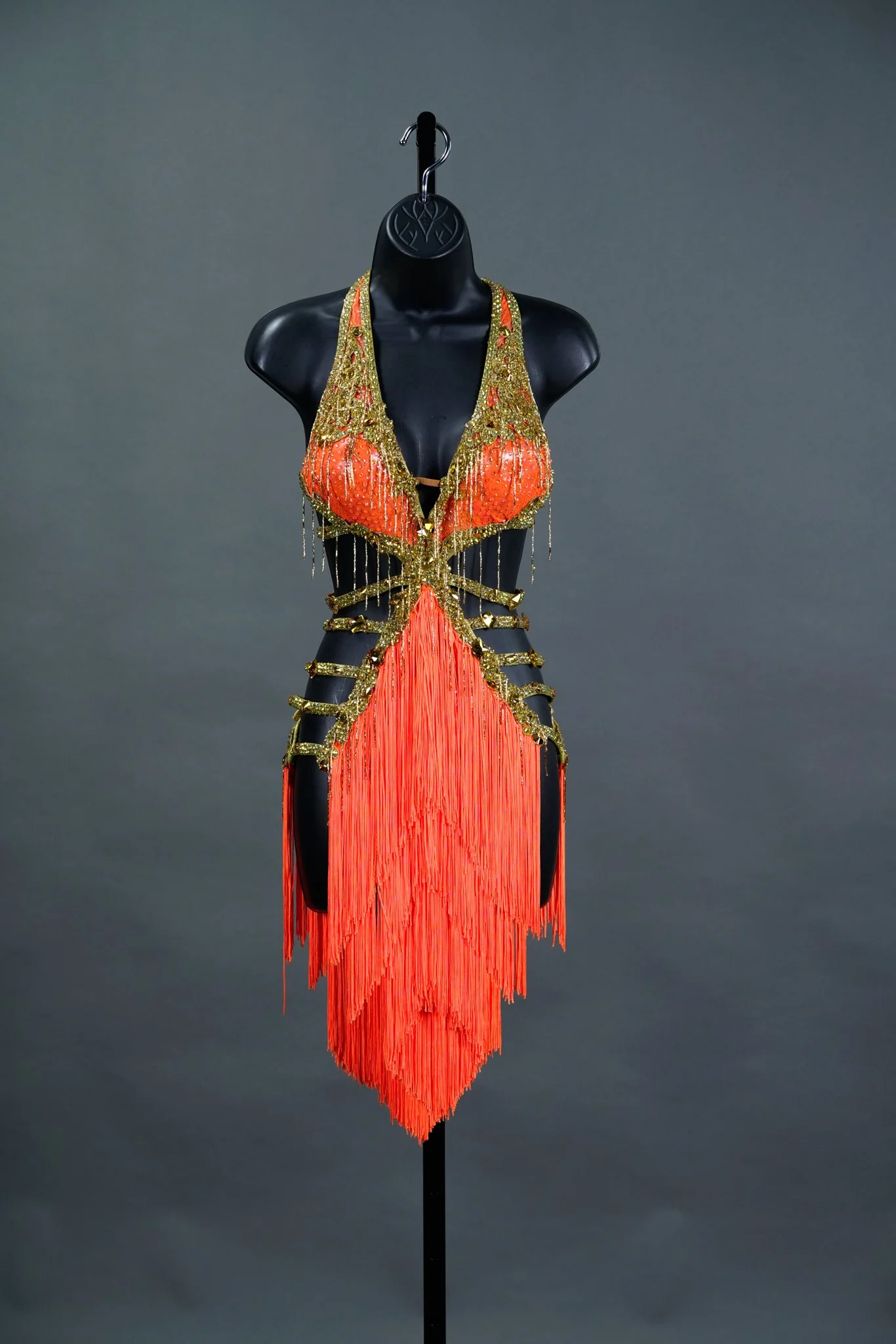 Orange with Gold Lace Latin