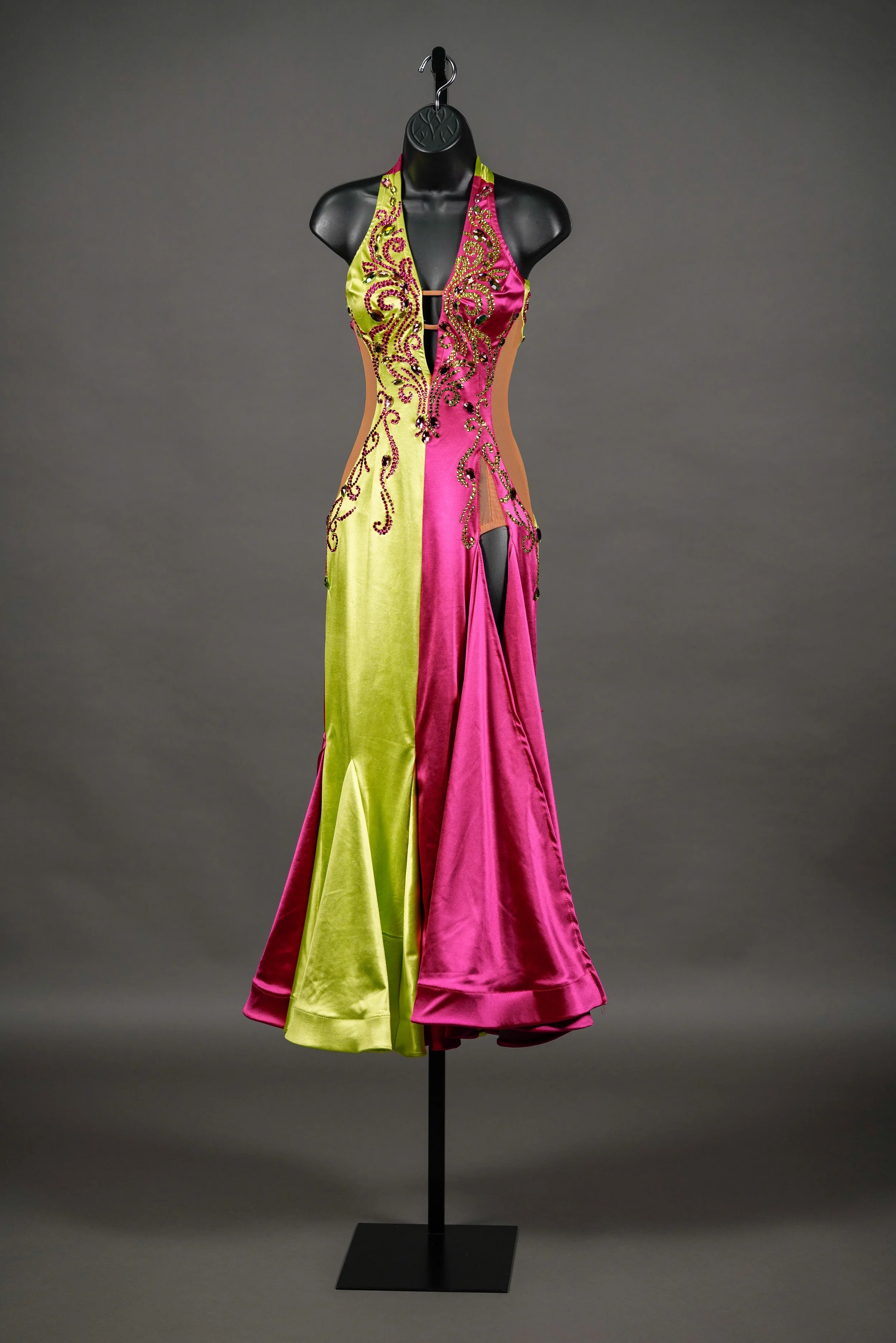 Lime and Fuchsia Halter Smooth with Drapes