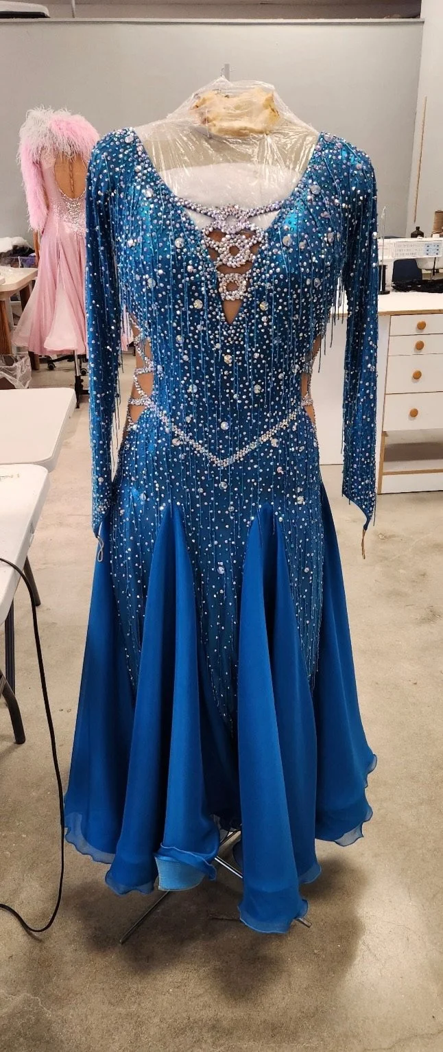 Electric Blue Smooth with Nude Cutouts