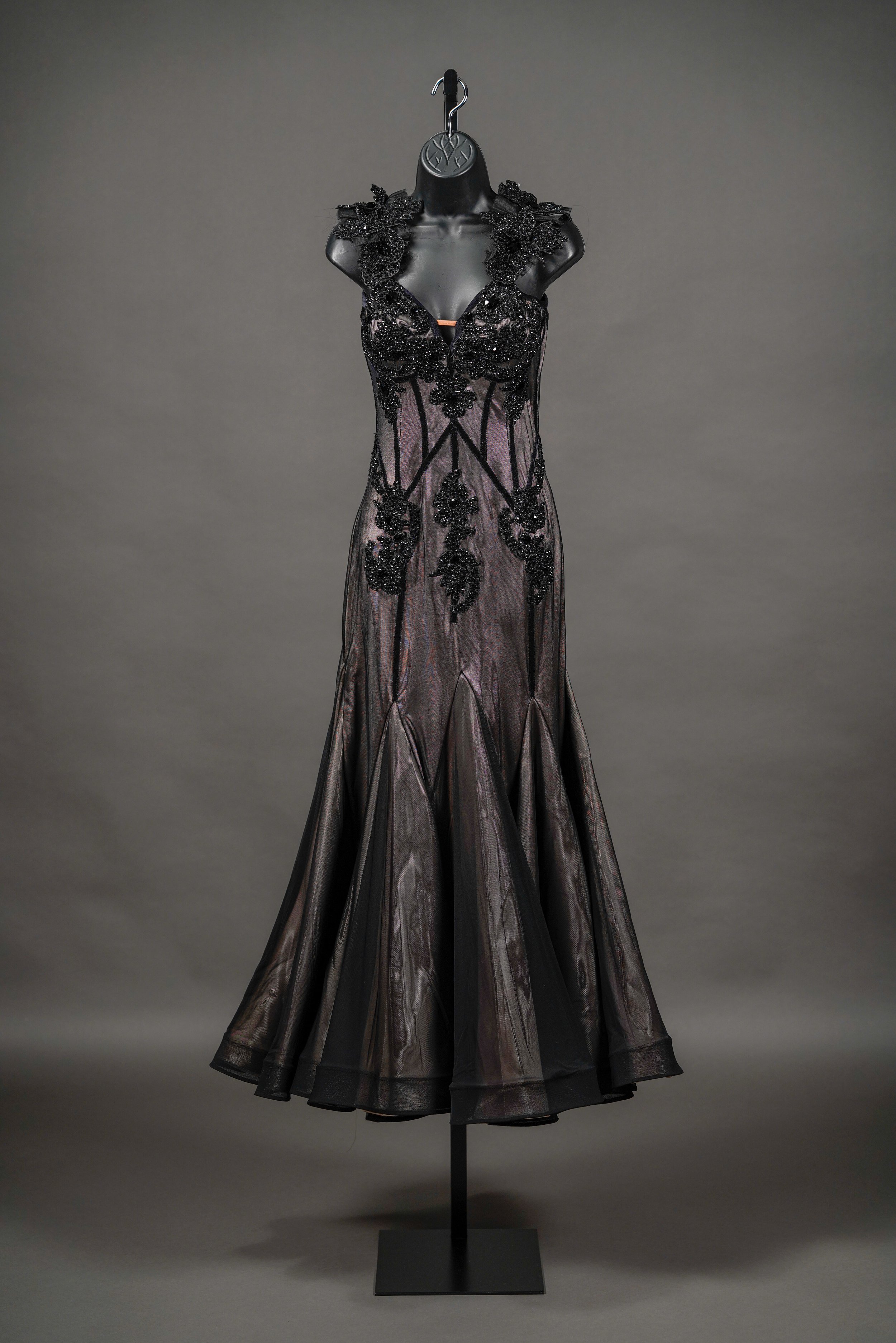 Champagne and Black Smooth with Black Lace