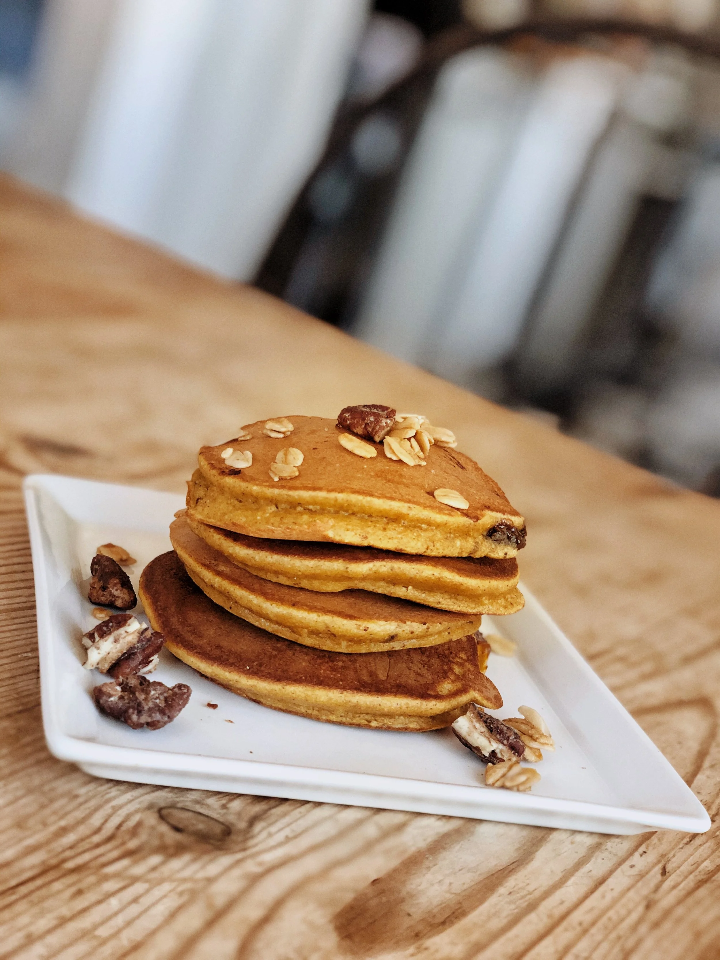 Protein Pumpkin Spice Pancakes (Gluten-Free, Dairy-Free, + Paleo Option)