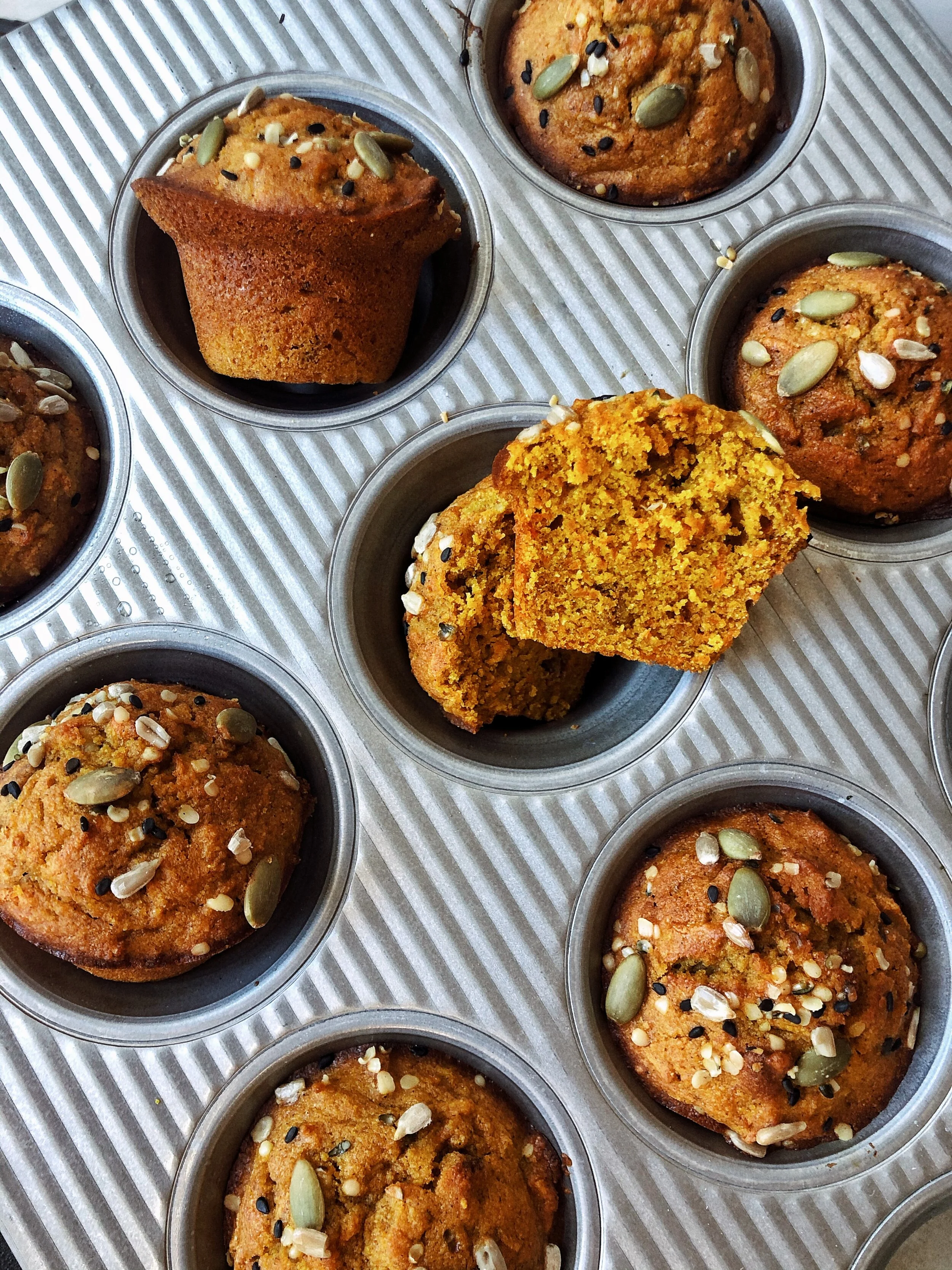 Golden Milk Carrot Muffins (GF, DF, and Refined Sugar Free) 