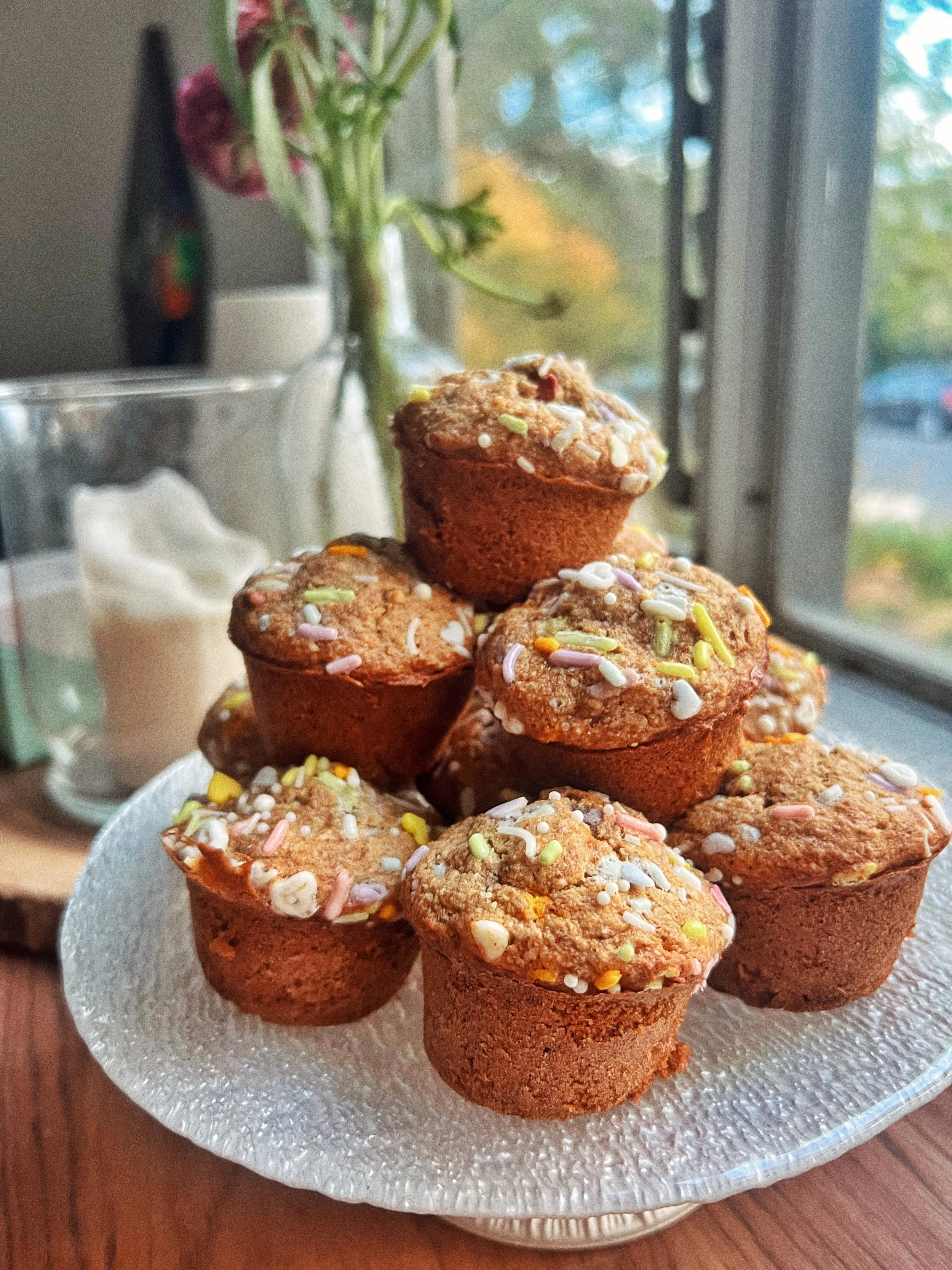 Vegan Funfetti Banana Muffins 