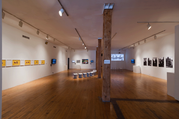 Installation view at SPACES. Clockwise from left: Huong Ngo &amp; Hong-An Truong, Studio REV-, Anna Gray &amp; Ryan Wilson Paulsen, Erica Love &amp; Joao Enxuto, Betty Marin 