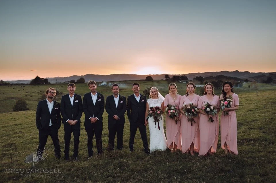 Rebecca’s Bridesmaids wearing the Lily Wrap Dress - Greg Campbell Photography