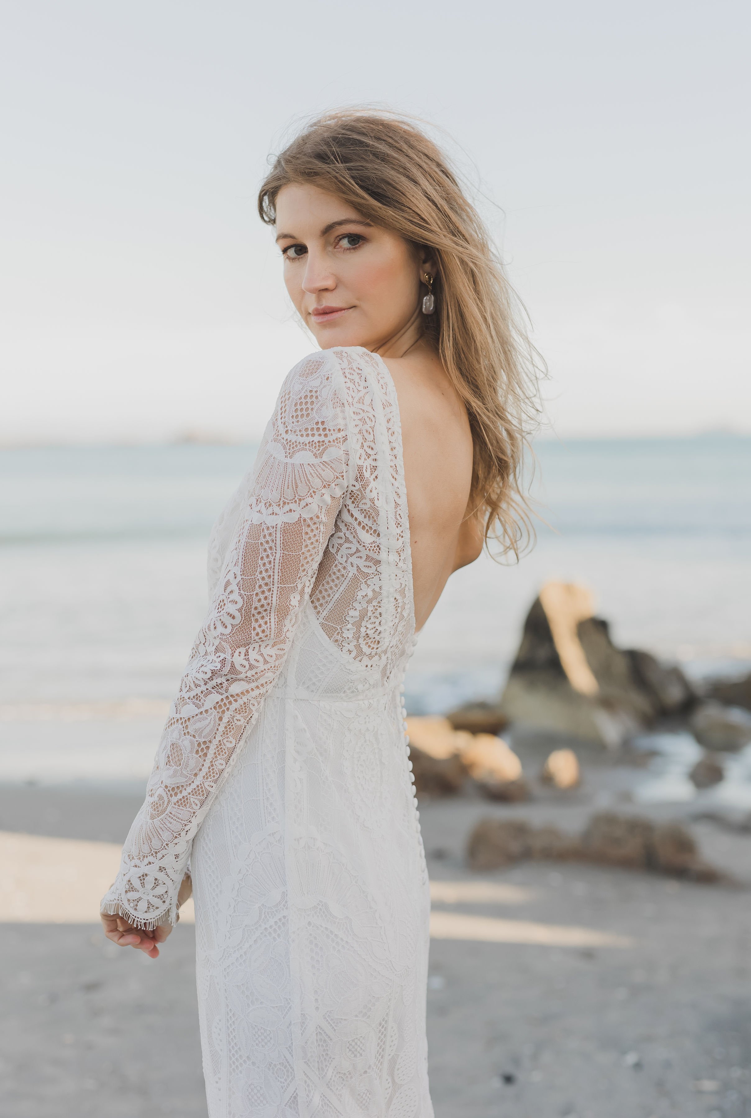 Antique Gown - Modern Long Sleeve Lace Wedding Gown — GOWN + ALTAR