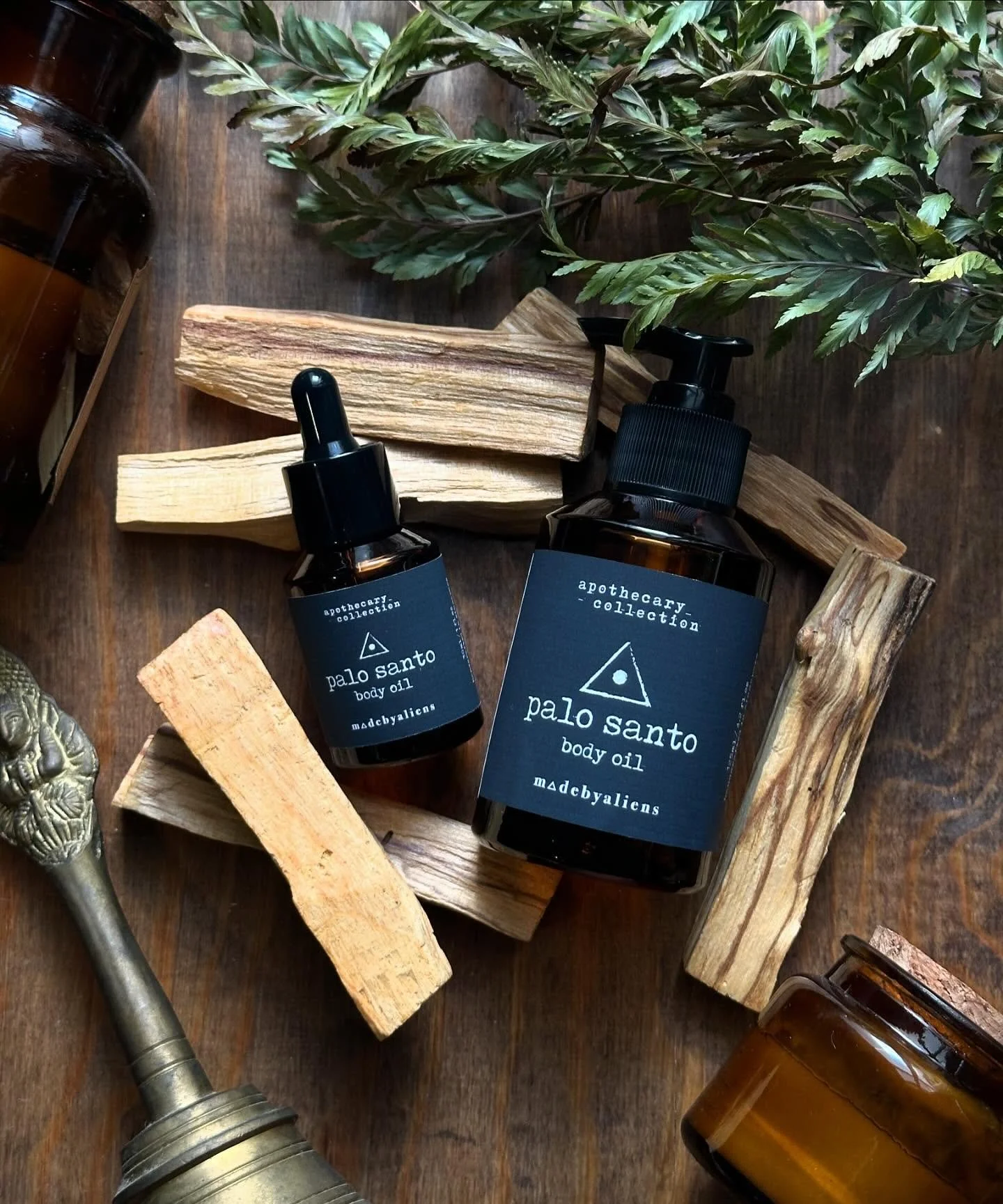 Infused with Peruvian Palo Santo oil, this body oil is the perfect companion to deep meditations, warding off negativities &amp; restoring peace while nourishing your skin with natural plant oils. Available in 30ml/125ml. 

Organic Golden Jojoba Oil: