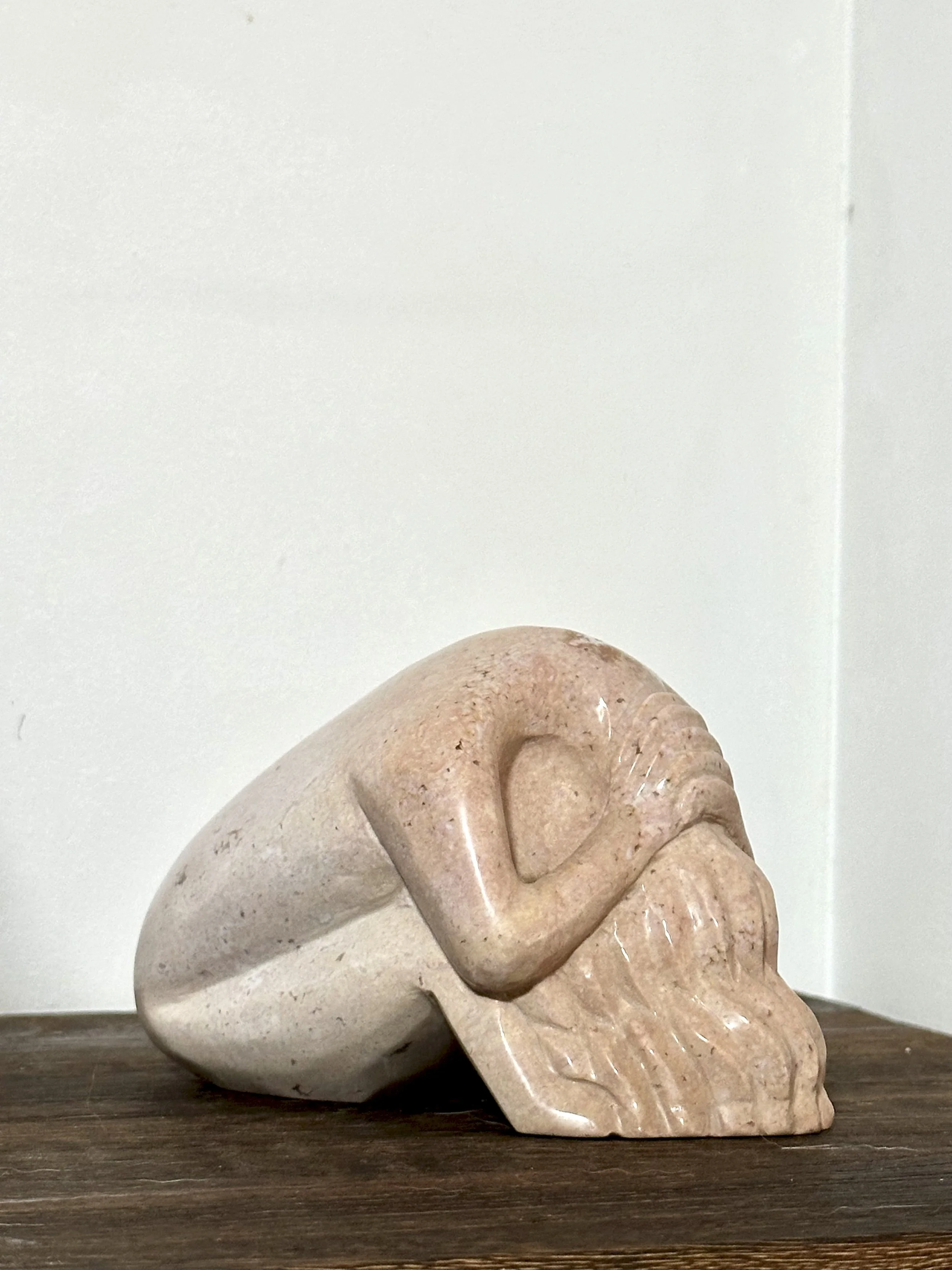 ocean jasper embracing woman, 14.3cm