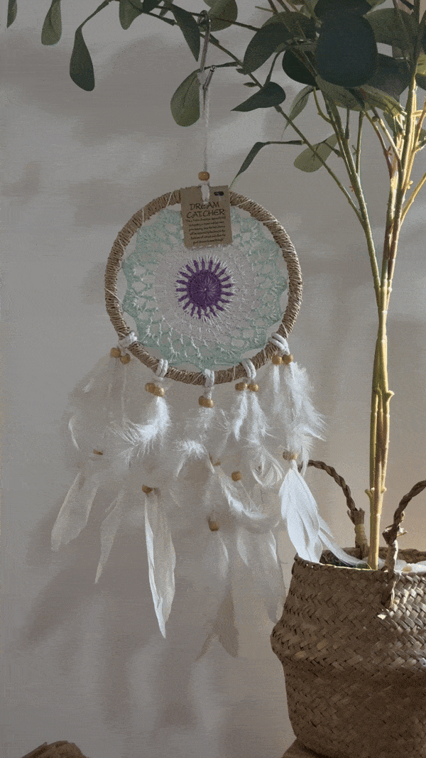 round dreamcatcher, mint, 17cm