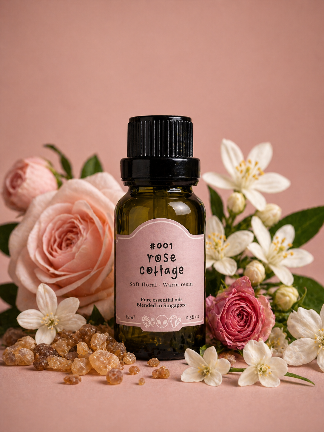 #001 rose cottage, essential oil blend (15ml)