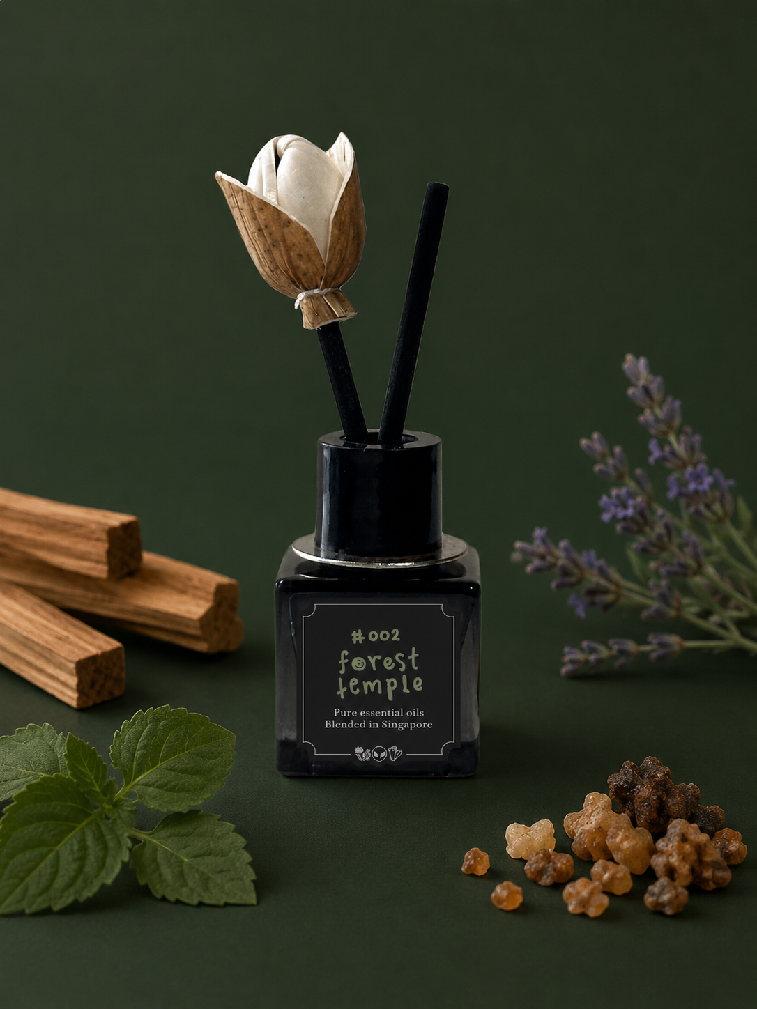 #002 forest temple, car vent reed diffuser (8ml)