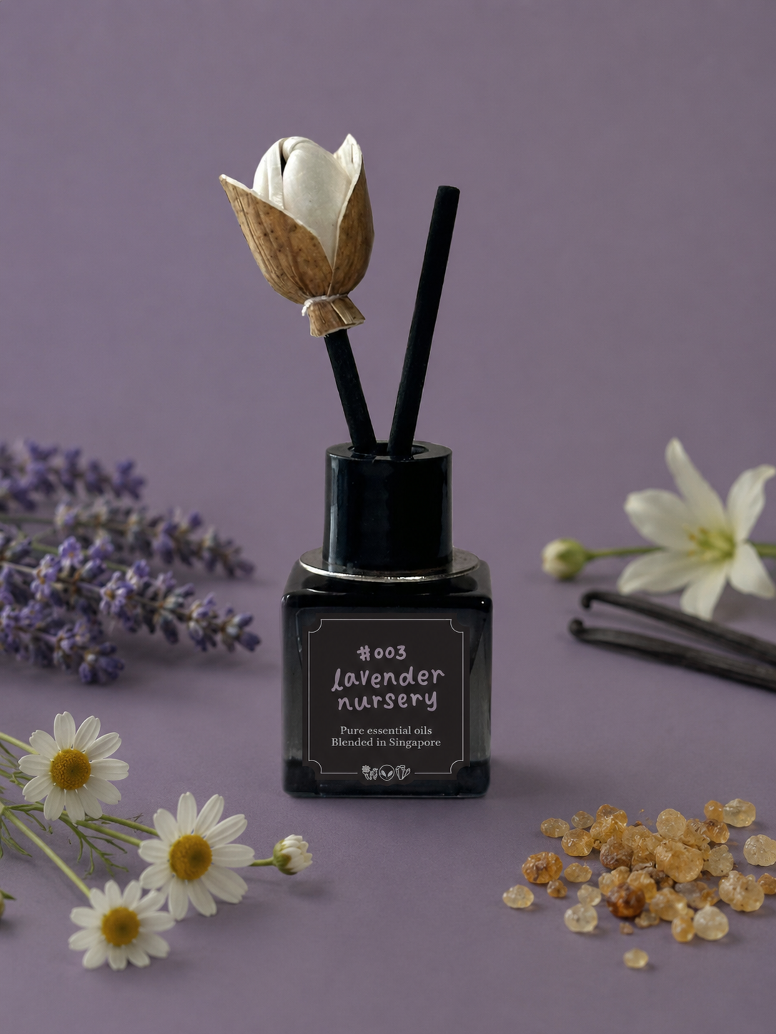 #003 lavender nursery, car vent reed diffuser (8ml)