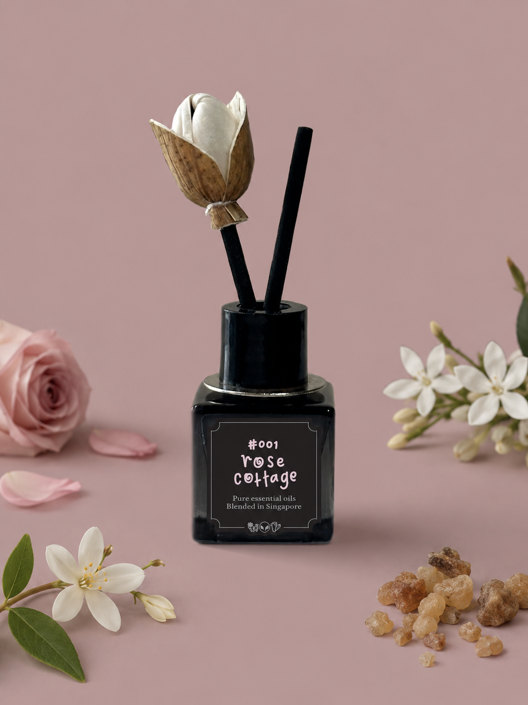 #001 rose cottage, car vent reed diffuser  (8ml)