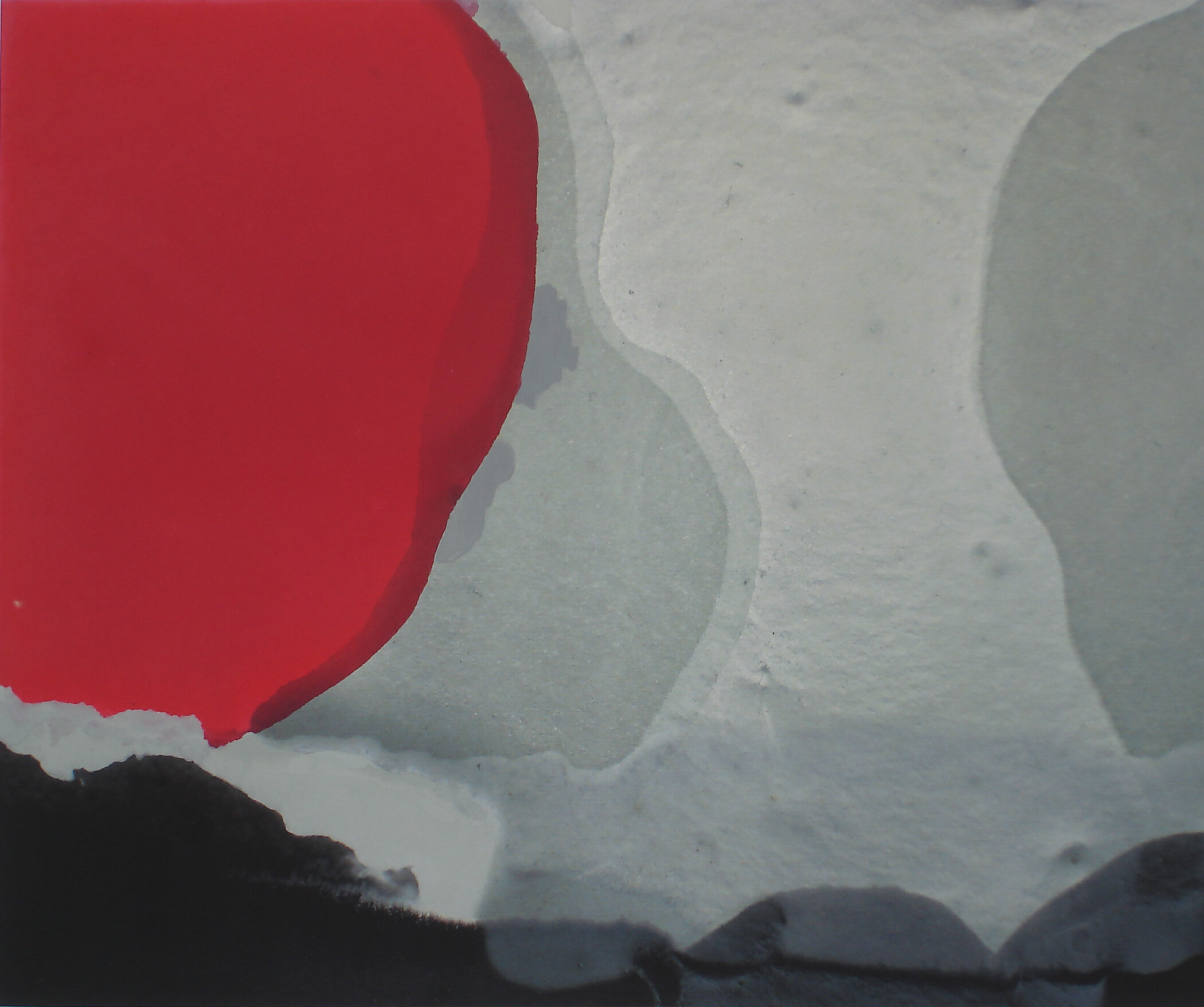   Red Pool , oil on inkjet print on aluminium, 51cm x 61cm, 2006 