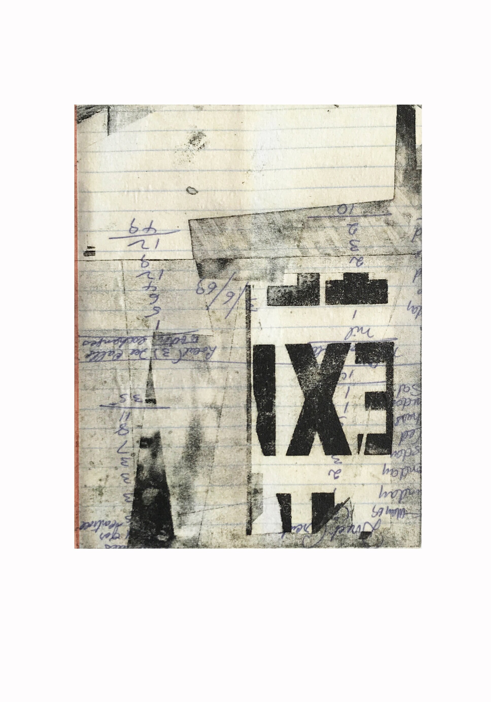   No Exit , photo etching, chine colle, 16cm x 20cm, 2016 