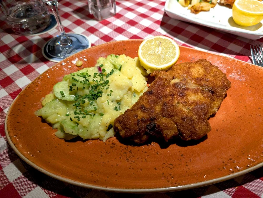 Schnitzle and Potato Salad
