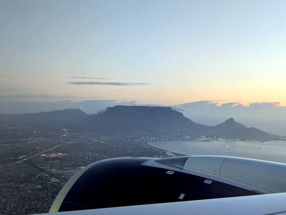 Cape Town South Africa as seen on approach