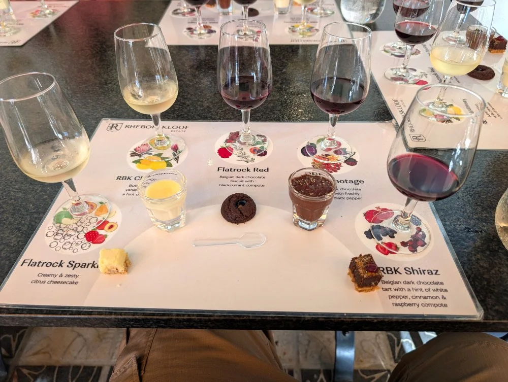 The dessert and wine pairing at Rhebokskloof Estate