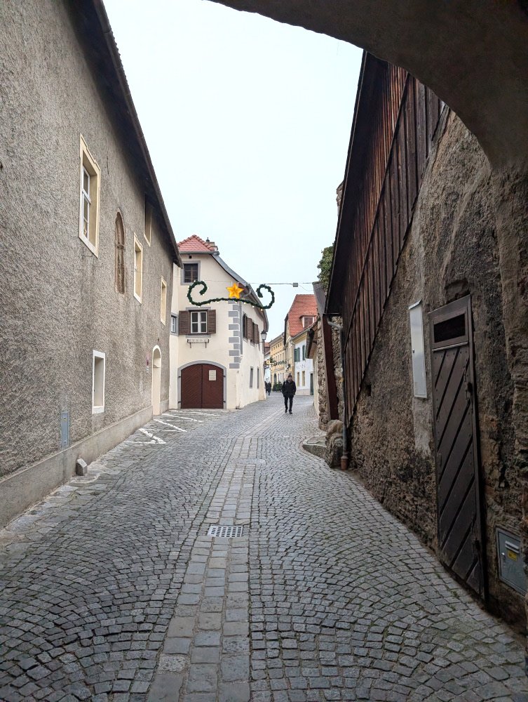 Wakling through the streets of Dürnstein in the Wachau Valley