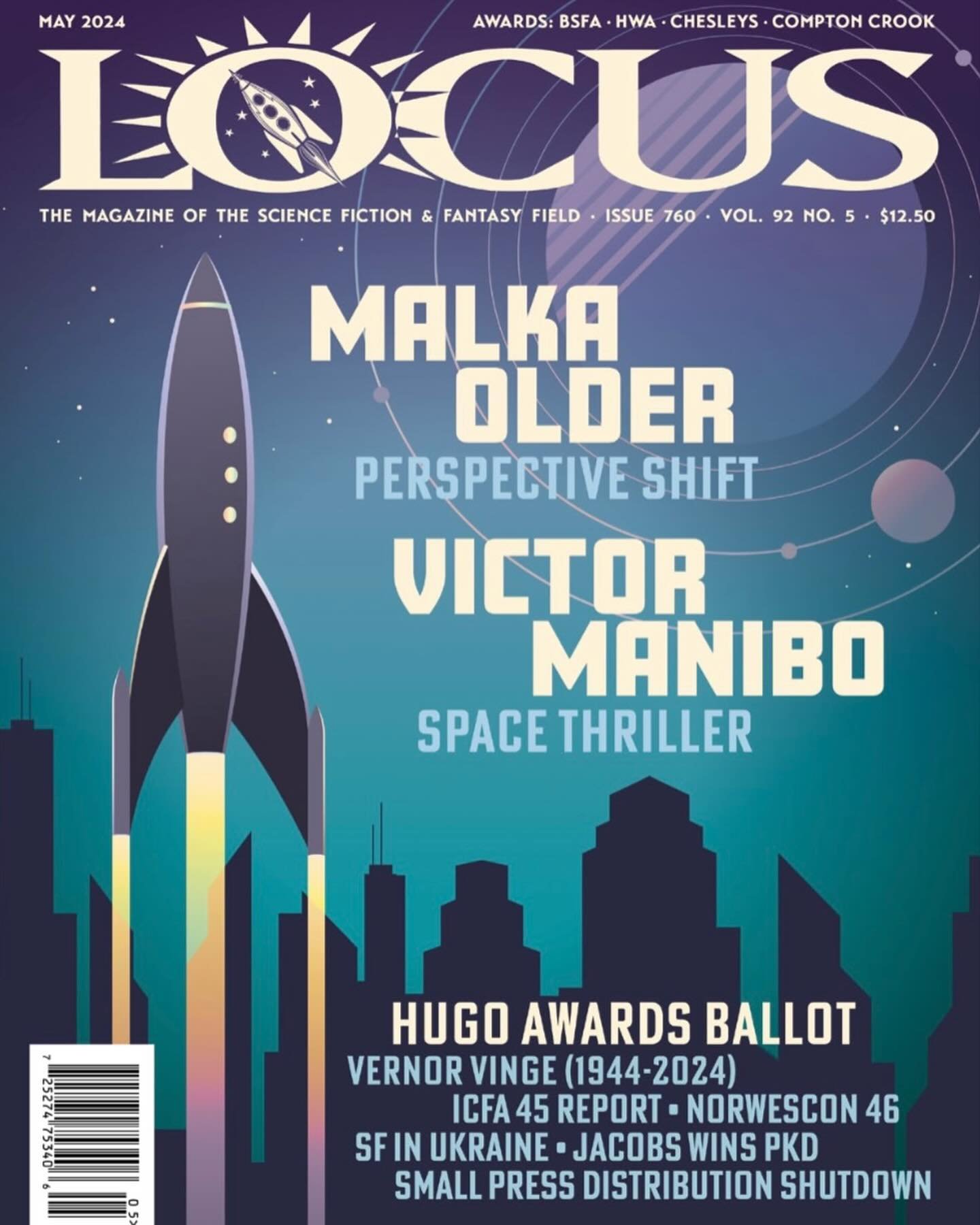 What a surreal thrill to see my name on that cover&mdash;and next to a brilliant author I so admire! Thank you, @locusmagazine and Arley Sorg for such a fun interview. You can get the May issue below, but more than that, I&rsquo;d encourage you to su